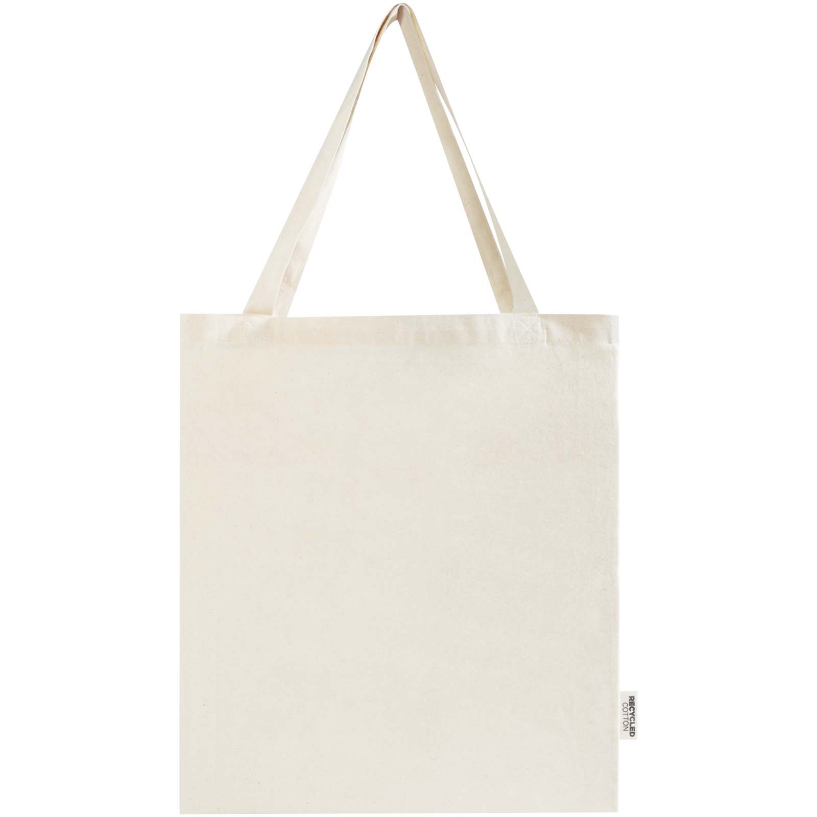Sacs de shopping publicitaires - Sac shopping à soufflets Madras en coton recyclé 140 g/m² certifié GRS 12L - 1