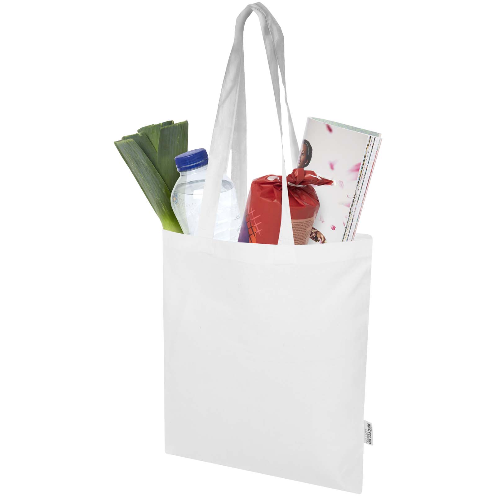 Advertising Shopping & Tote Bags - Madras Blend 140 g/m² GRS recycled cotton tote bag 7L - 2