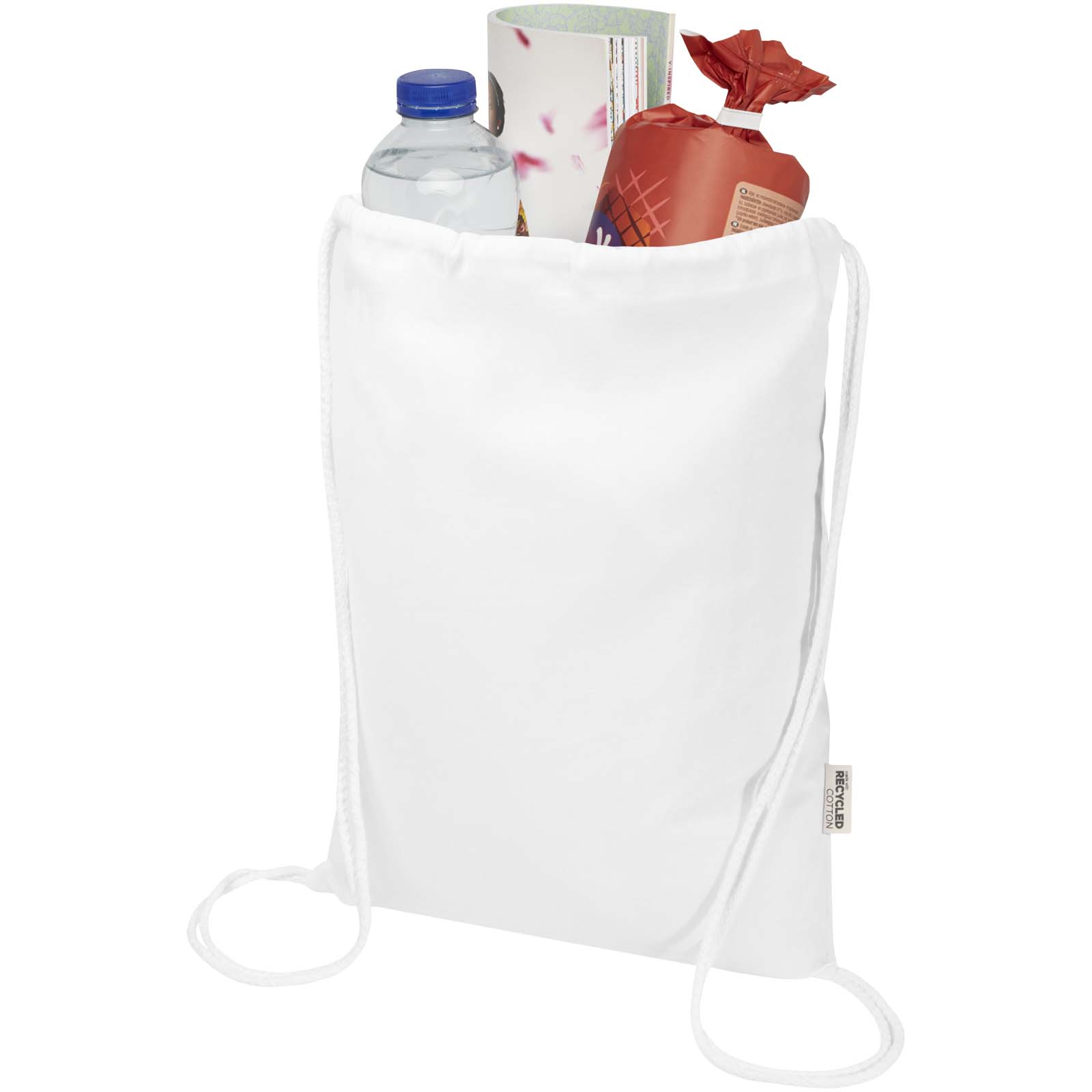 Sacs à dos ficelle publicitaires - Sac de 5 L avec cordon Oregon Blend en coton recyclé 140 g/m² certifié GRS - 2