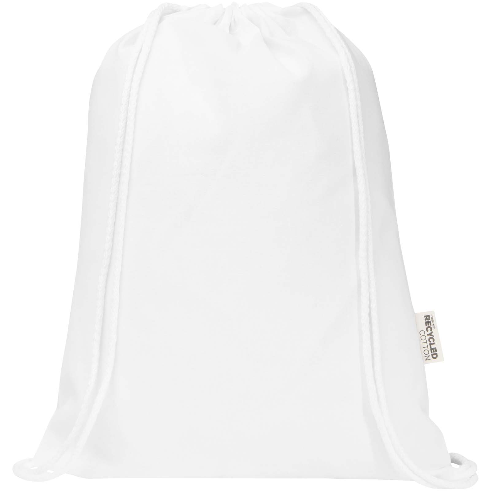 Sacs à dos ficelle publicitaires - Sac de 5 L avec cordon Oregon Blend en coton recyclé 140 g/m² certifié GRS - 1