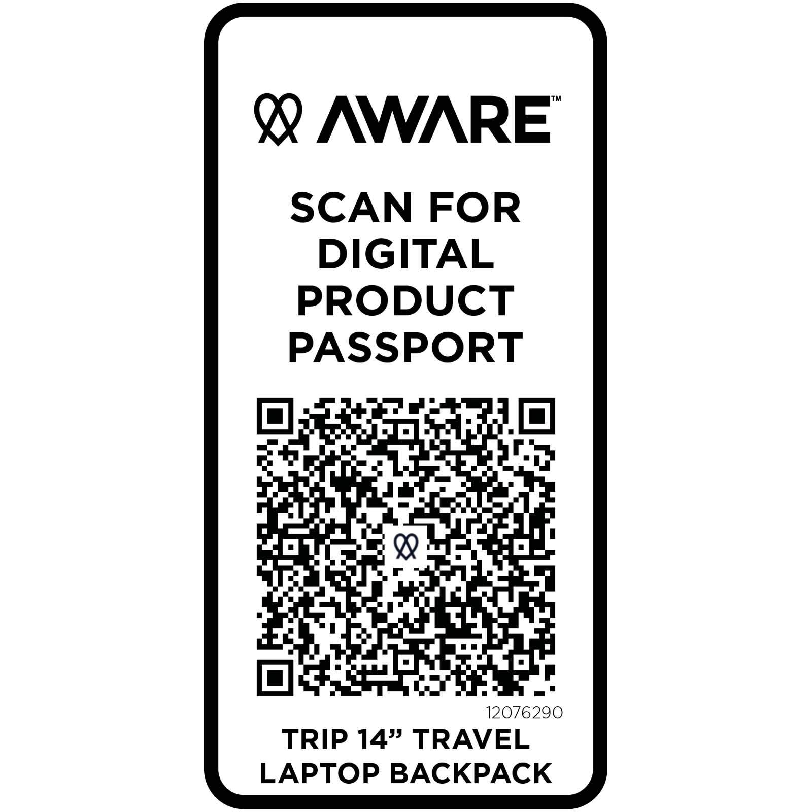 Sac à dos pour ordinateur publicitaires - Sac à dos de voyage pour ordinateur portable Trip 14” Aware™ de 9 L en matériaux recyclés - 5