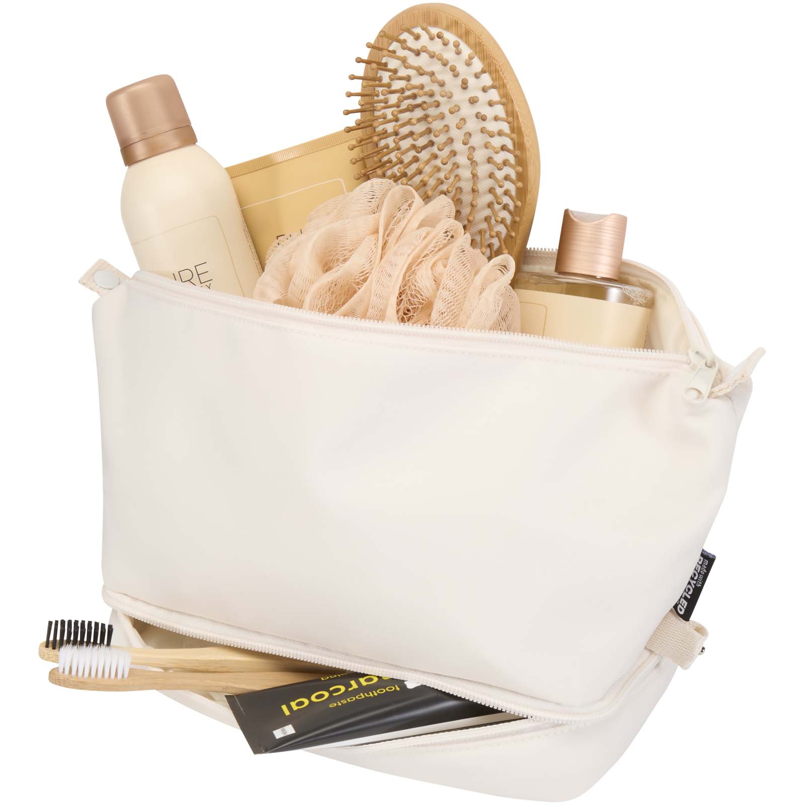 Advertising Toiletry Bags - Trip Aware™ recycled travel toiletry bag 6L - 2