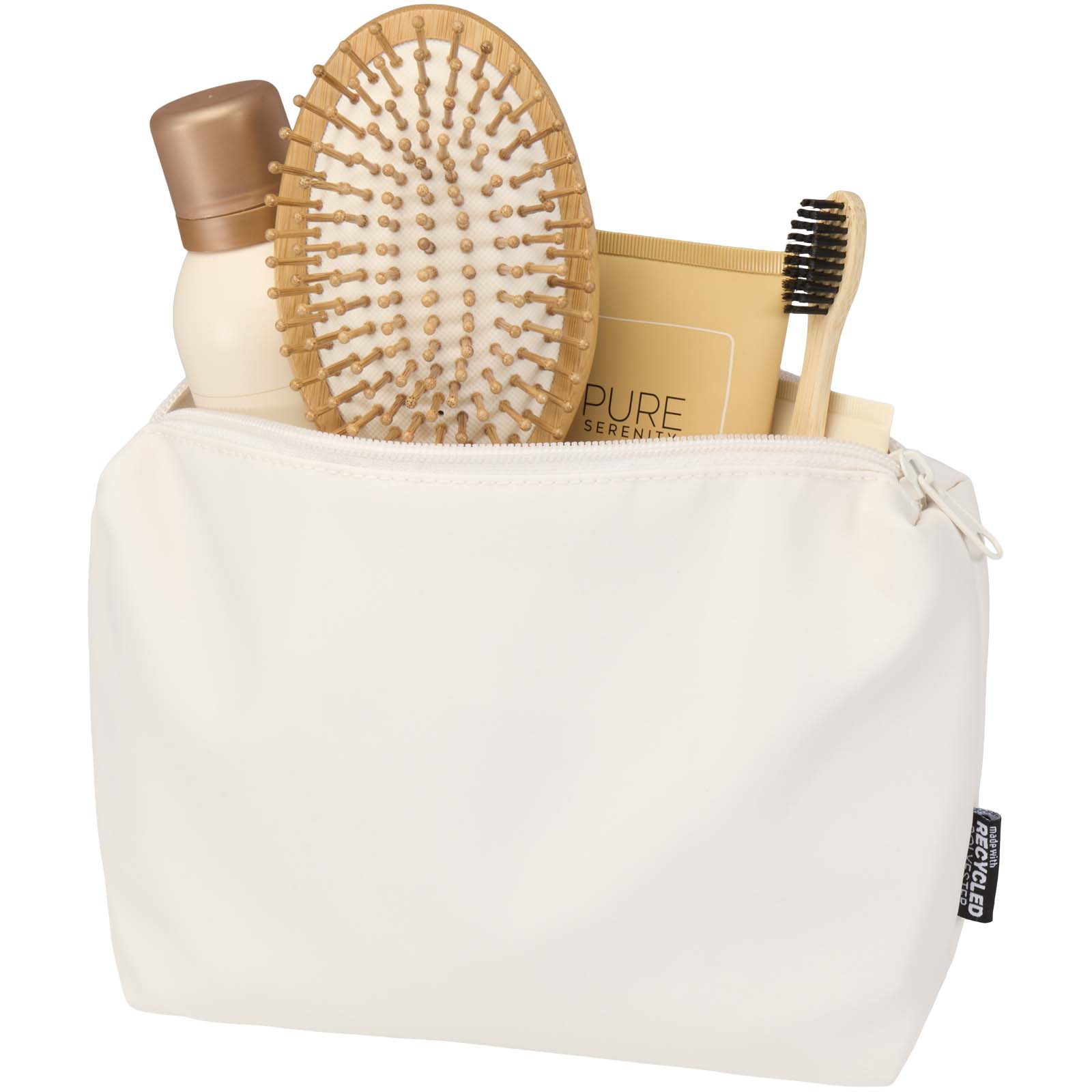 Advertising Toiletry Bags - Trip Aware™ recycled travel toiletry pouch 2L - 2