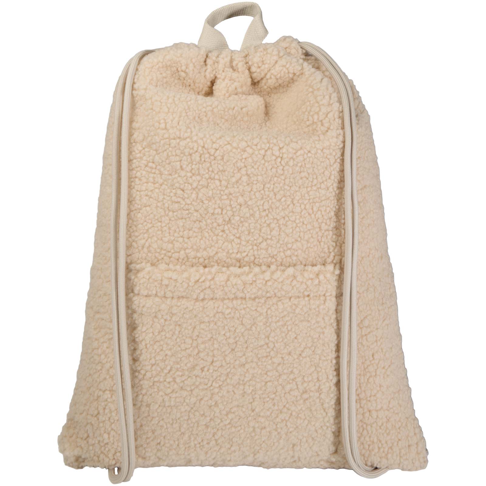 Advertising Drawstring Bags - Bear GRS recycled sherpa drawstring backpack 9L - 1