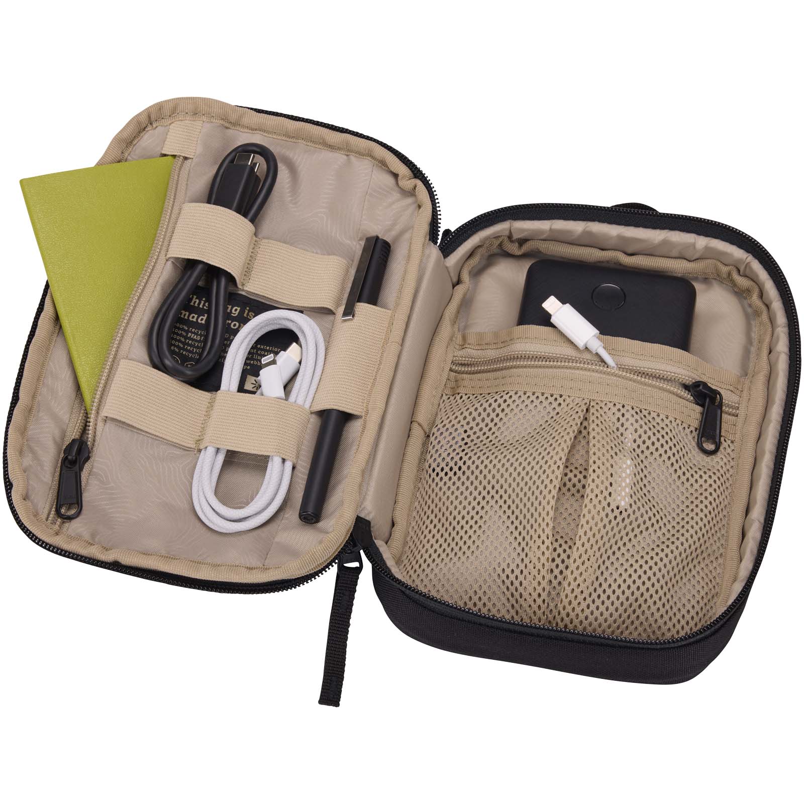Accessoires de voyage publicitaires - Sac d’accessoires recyclé Case Logic Invigo - 4