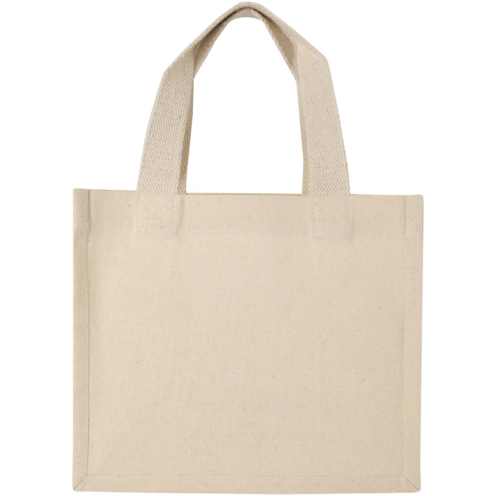 Sacs de shopping publicitaires - Mini sac shopping Odessa à soufflet en coton recyclé de 9 L et 220 g/m² certifié GRS - 2