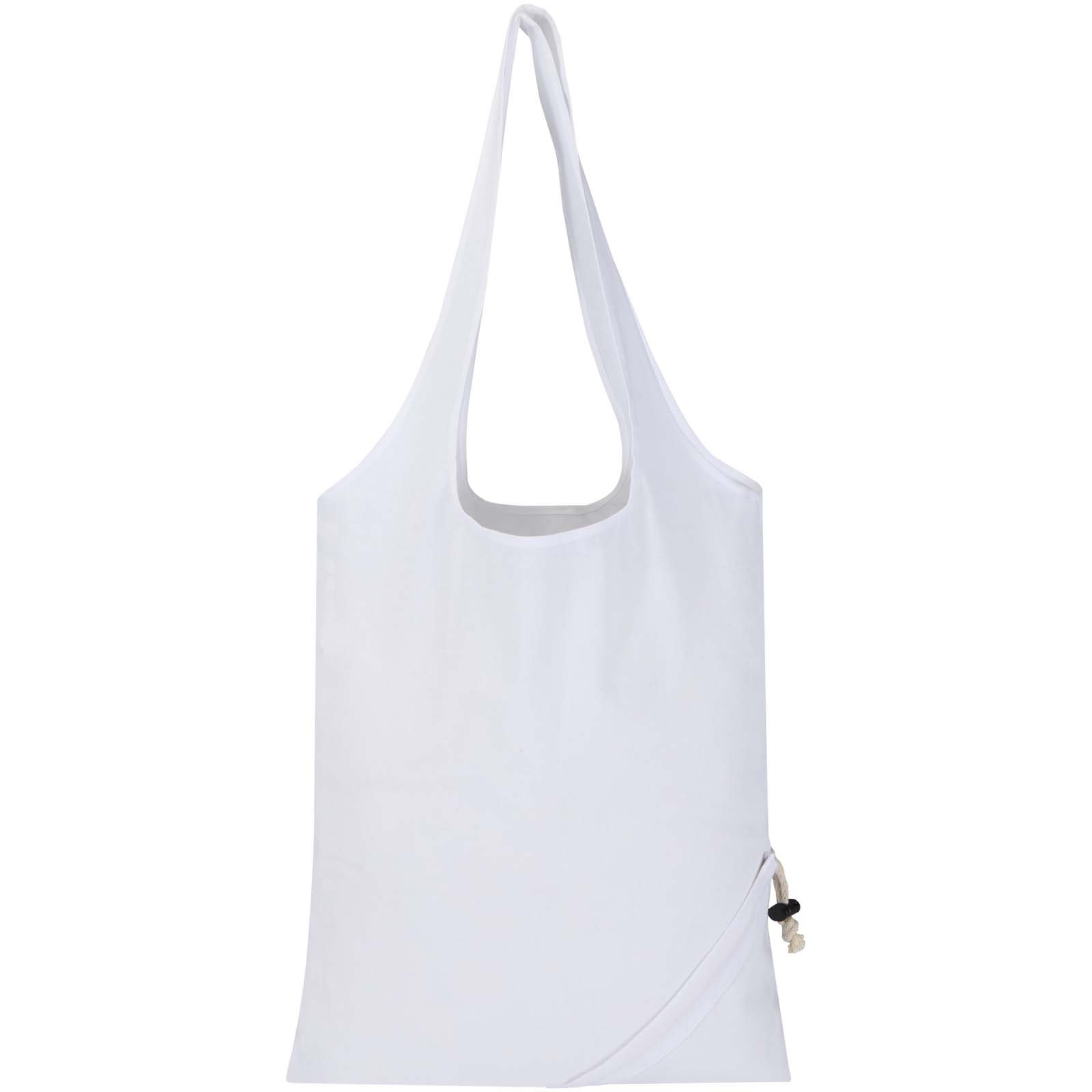 Sacs de shopping publicitaires - Sac fourre-tout pliable en coton recyclé GRS « Madras Blend » 140 g/m², 7 L - 2