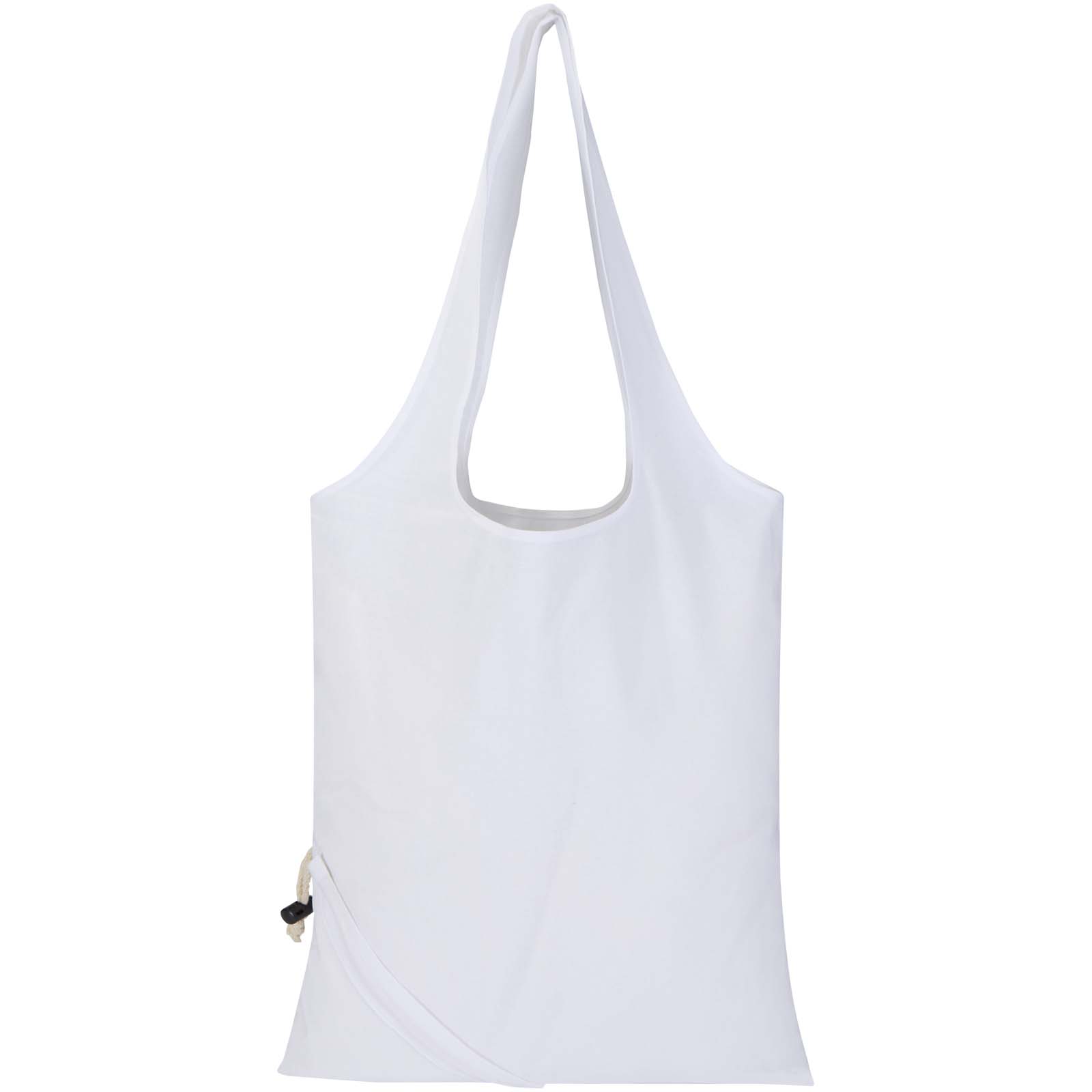 Sacs de shopping publicitaires - Sac fourre-tout pliable en coton recyclé GRS « Madras Blend » 140 g/m², 7 L - 1