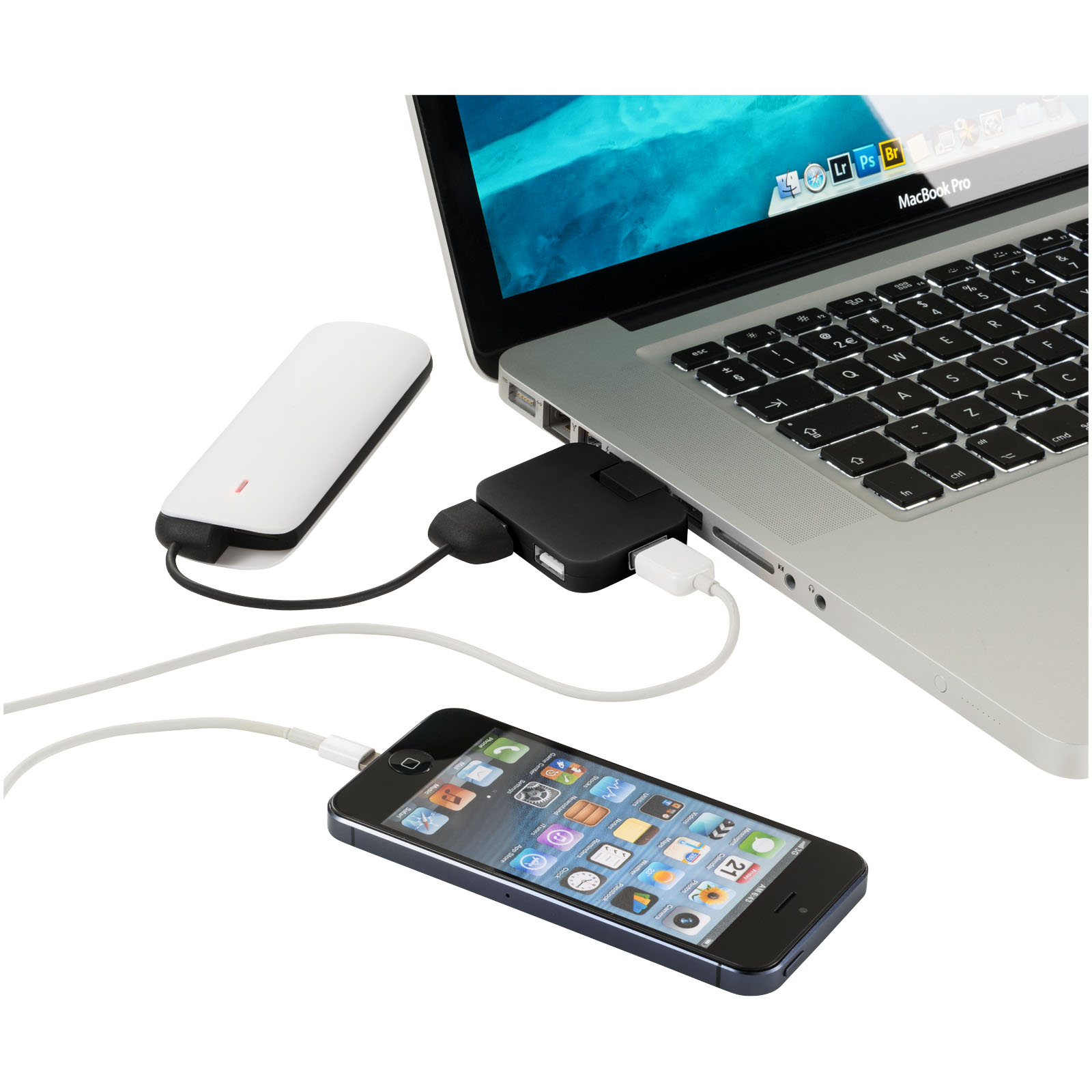 Hubs USB publicitaires - Hub USB 4 ports Gaia - 3