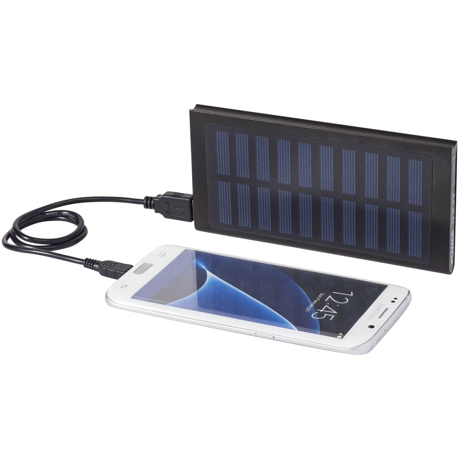 Batteries externes publicitaires - Batterie de secours solaire 8000 mAh Stellar - 4