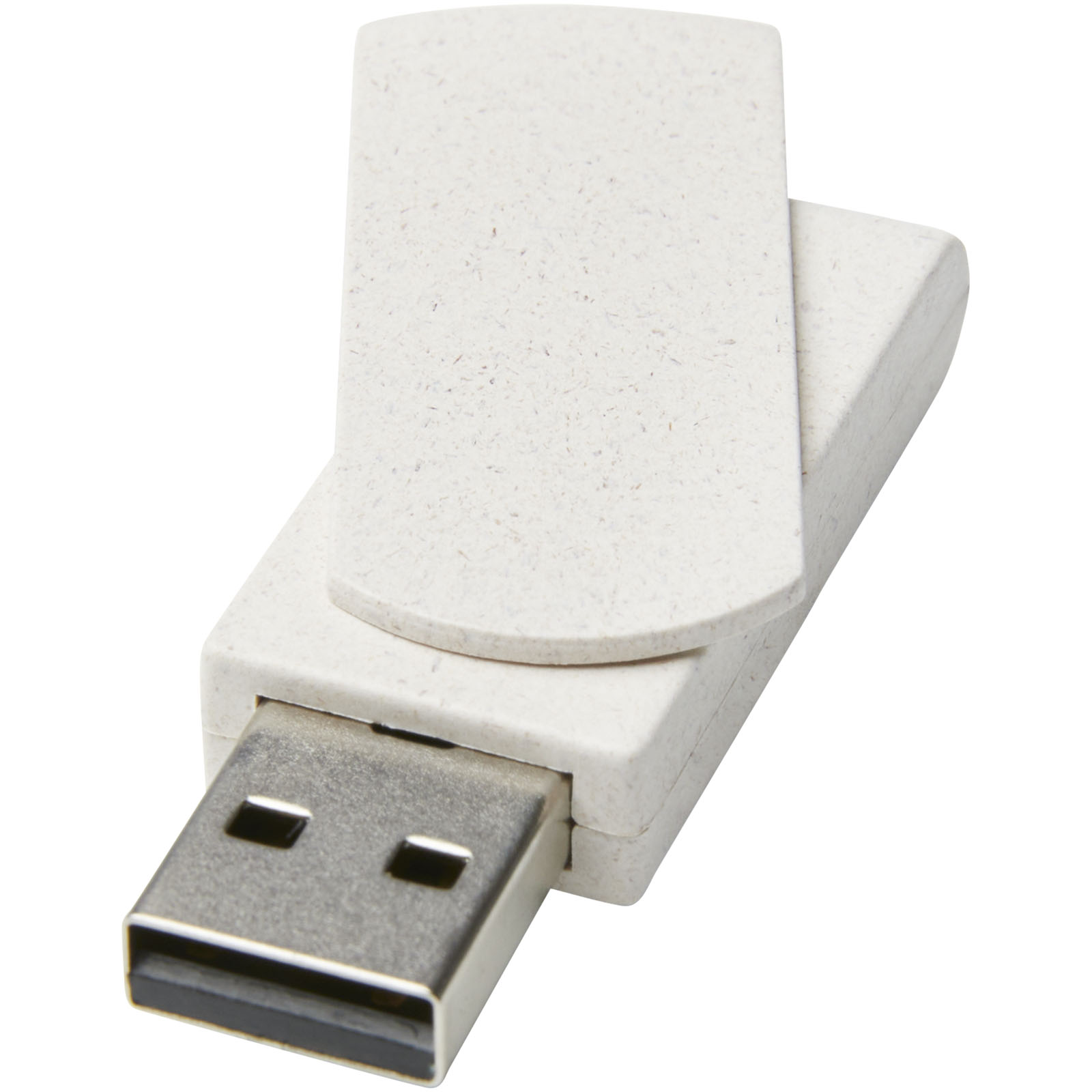 Advertising USB Flash Drives - Rotate 4GB wheat straw USB flash drive - 0