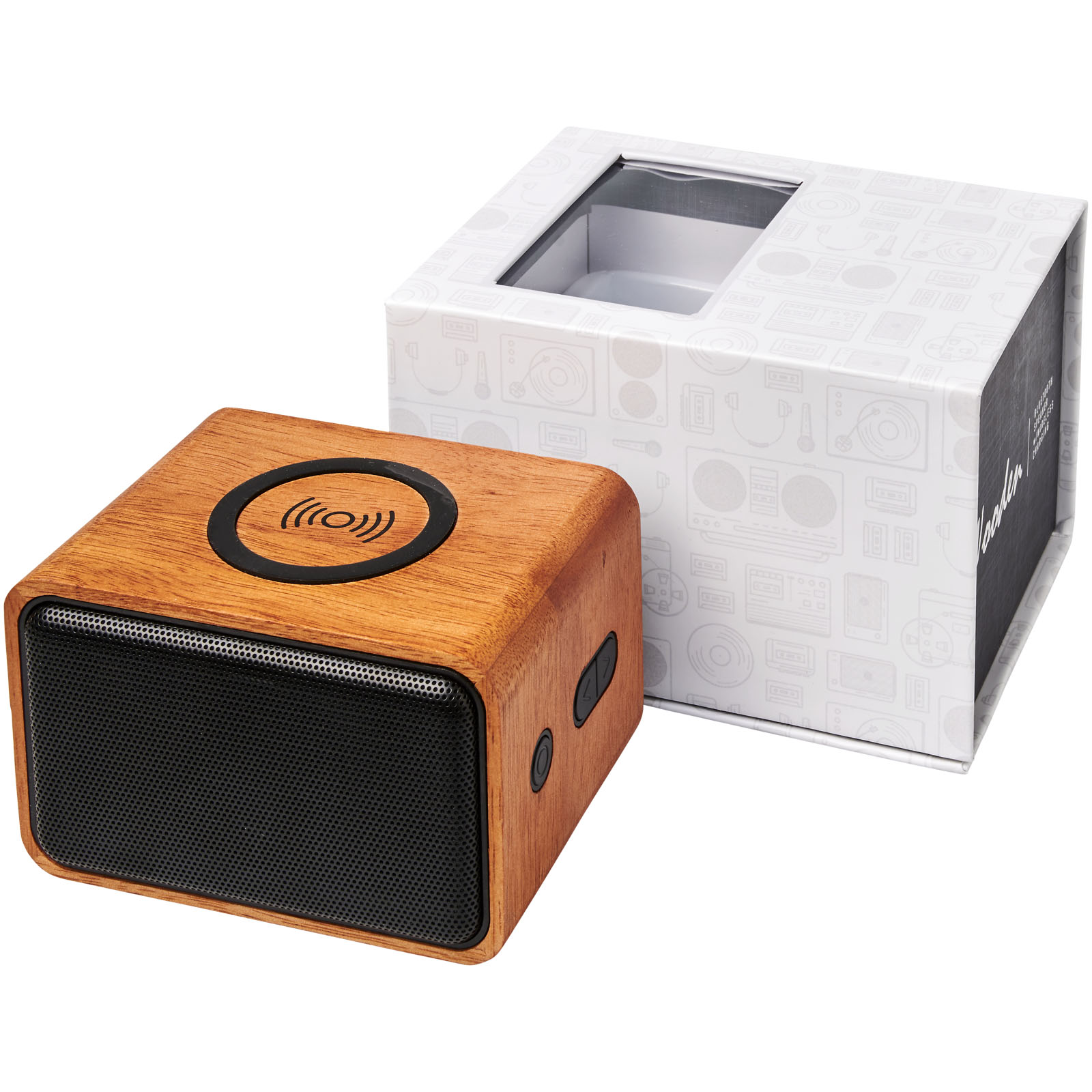 Chargeurs sans fil - Enceinte Wooden avec chargeur à induction de 3 W