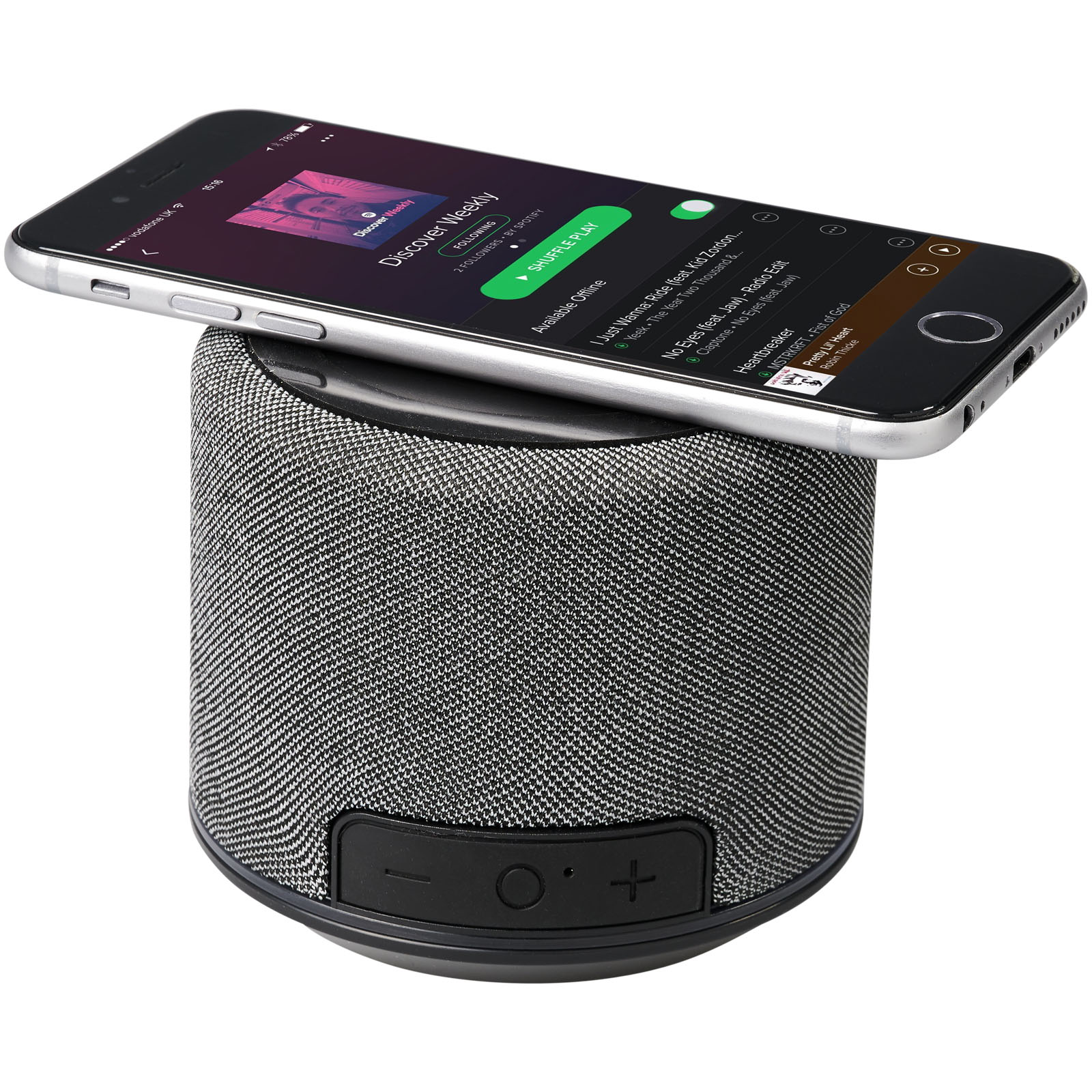 Advertising Speakers - Fiber 3W wireless charging Bluetooth® speaker - 4