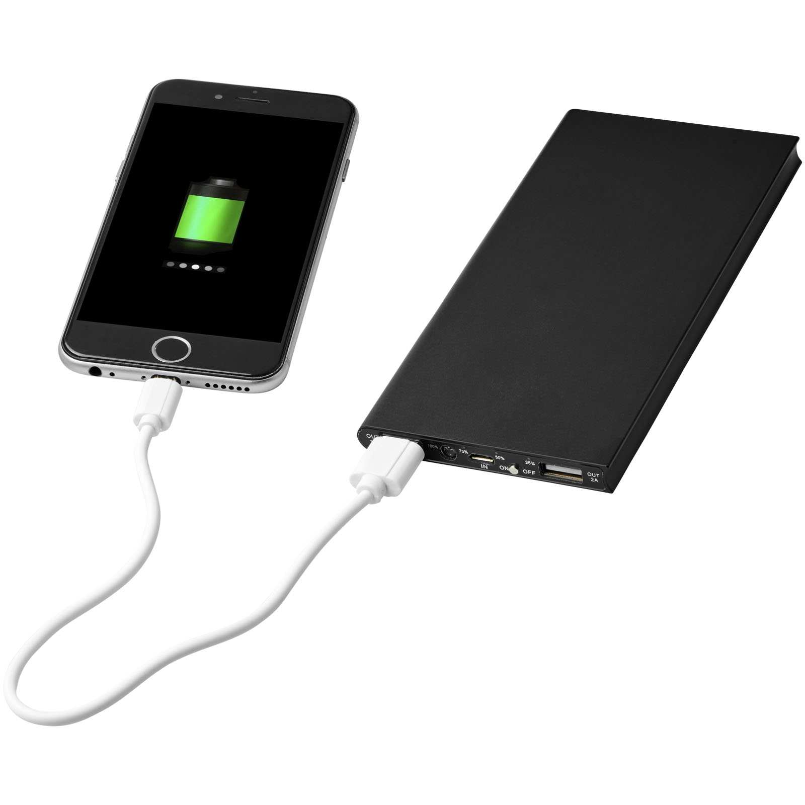 Advertising Powerbanks - Plate 8000 mAh aluminium power bank - 4