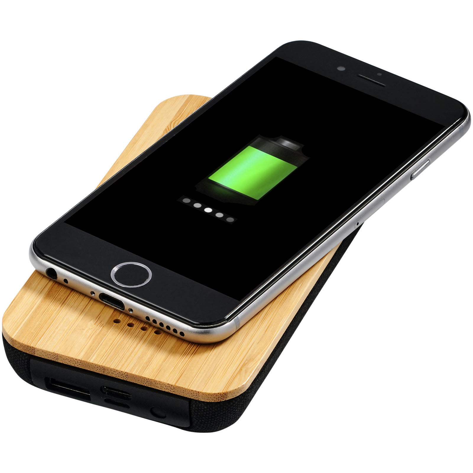 Powerbanks - Future 6000 mAh bamboo/fabric wireless power bank