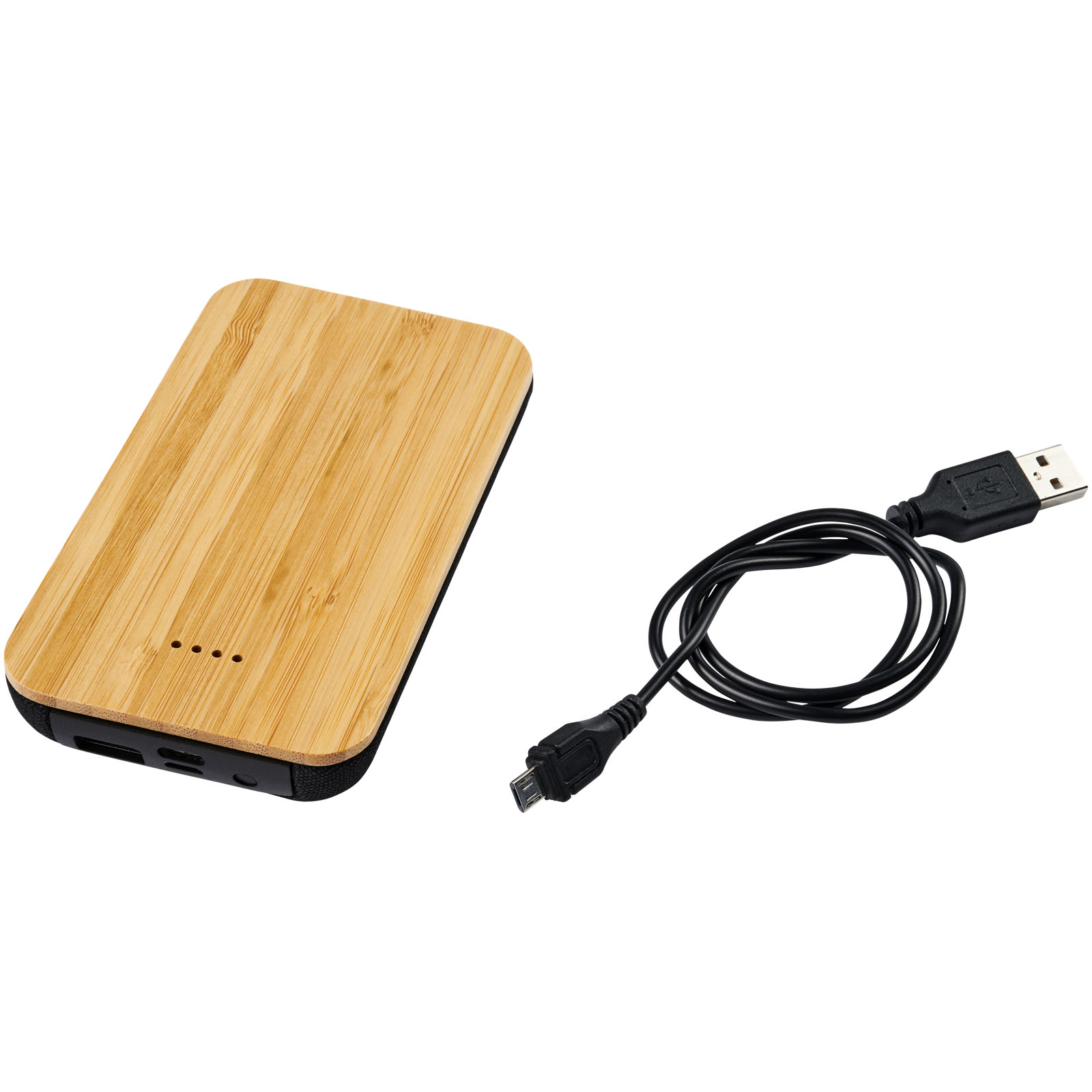 Advertising Powerbanks - Future 6000 mAh bamboo/fabric wireless power bank - 5