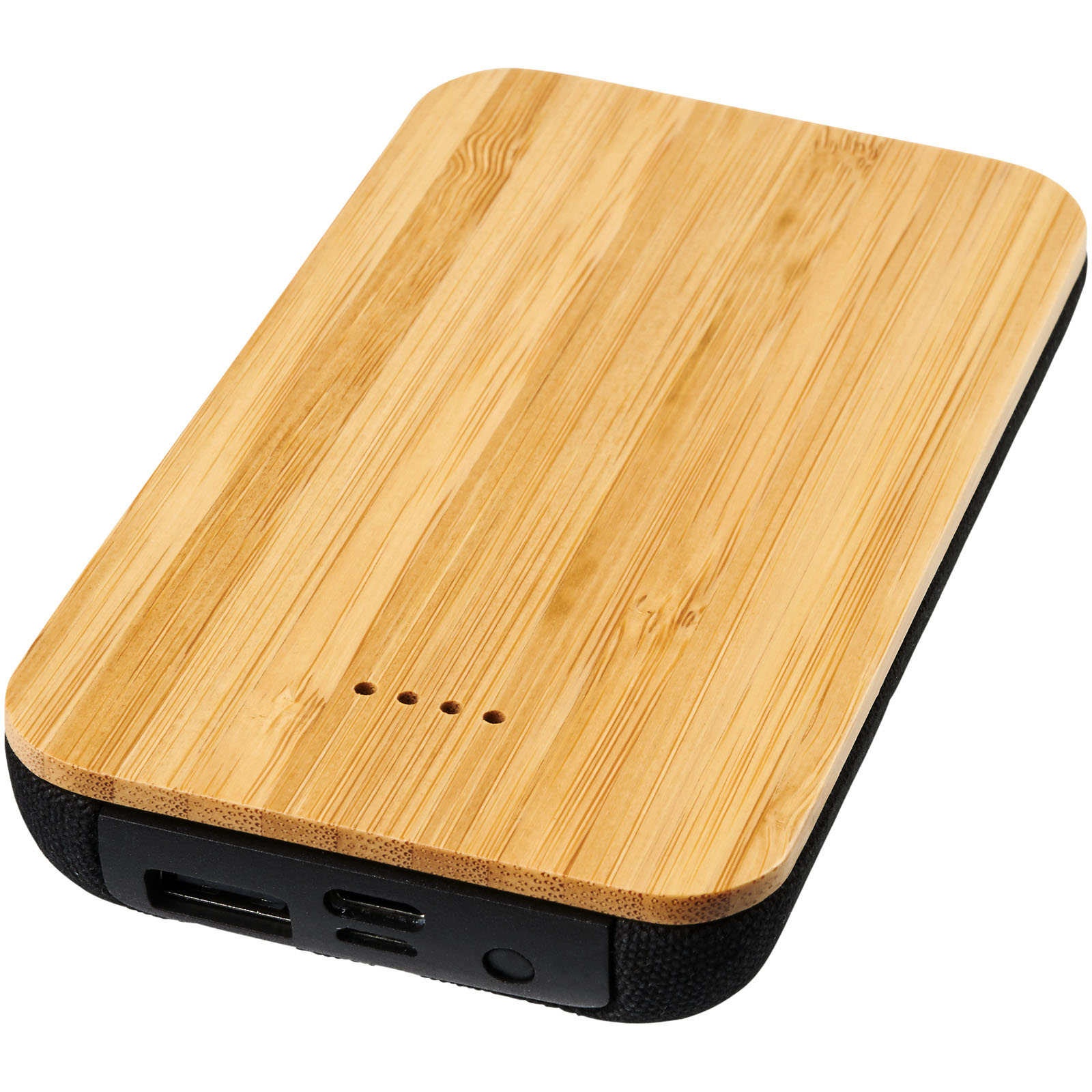 Advertising Powerbanks - Future 6000 mAh bamboo/fabric wireless power bank - 6