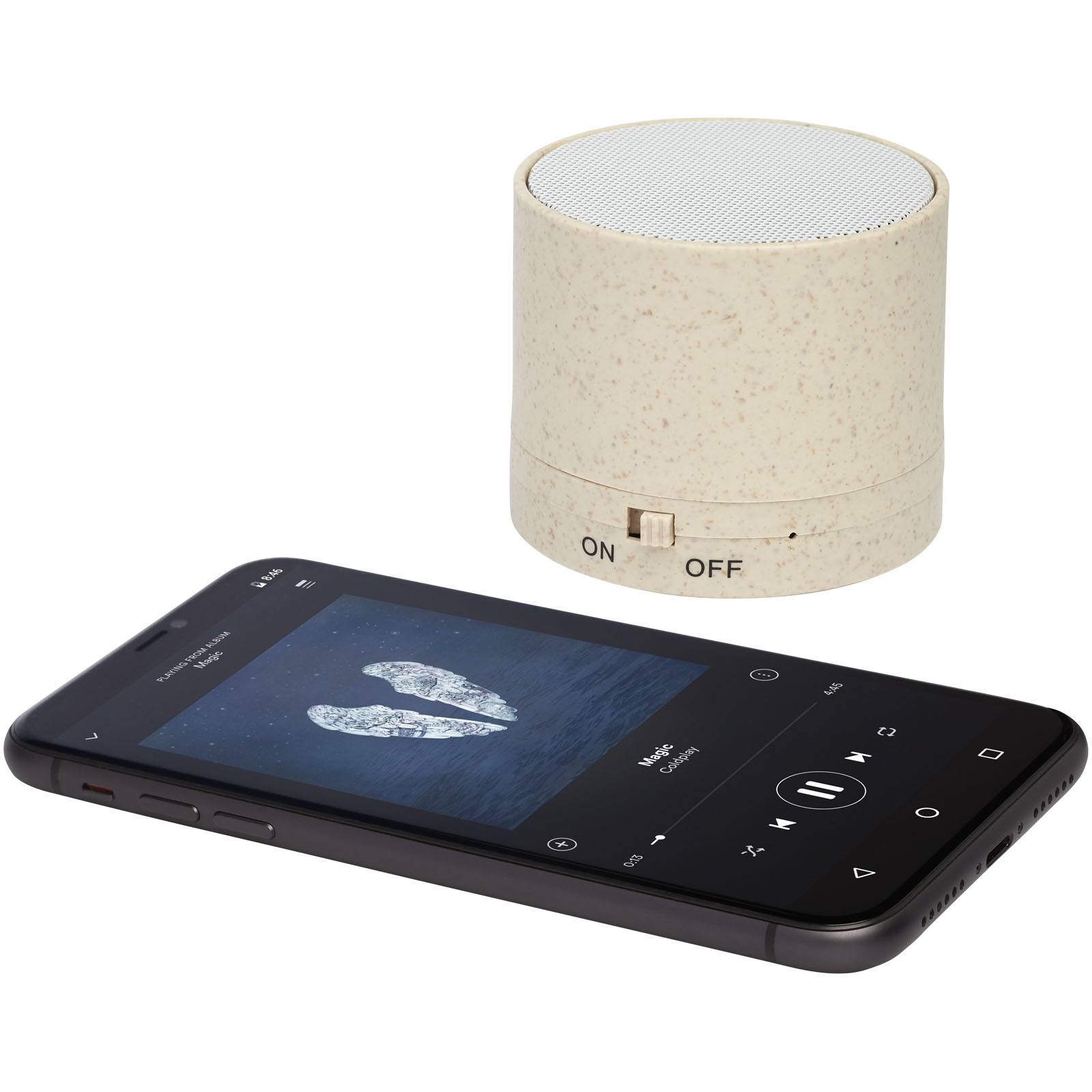 Enceintes publicitaires - Haut-parleur Bluetooth® Kikai en paille de blé - 5