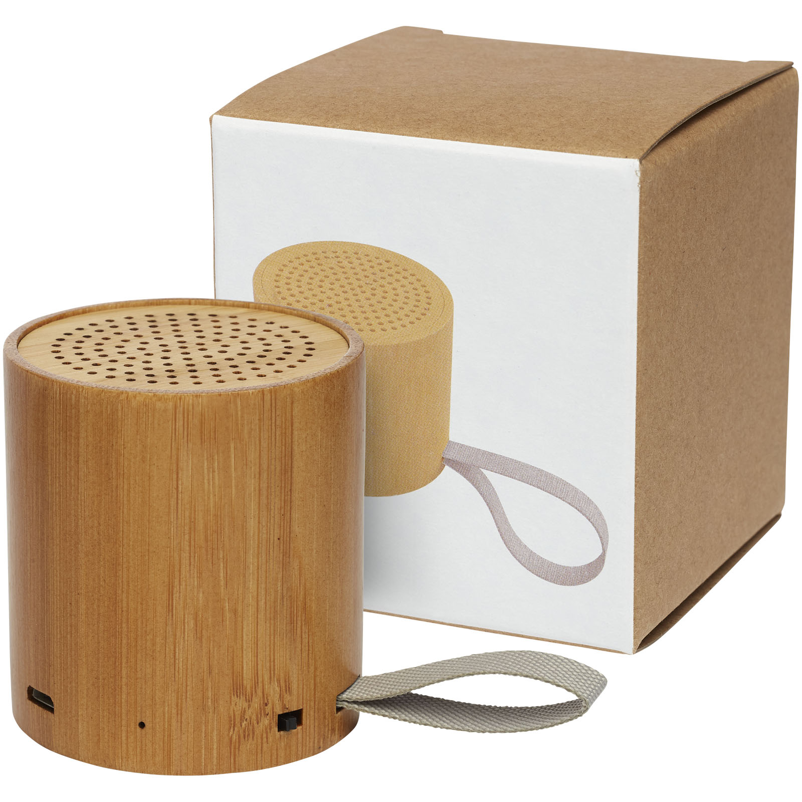 Enceintes publicitaires - Haut-parleur Bluetooth® Lako en bambou  - 0