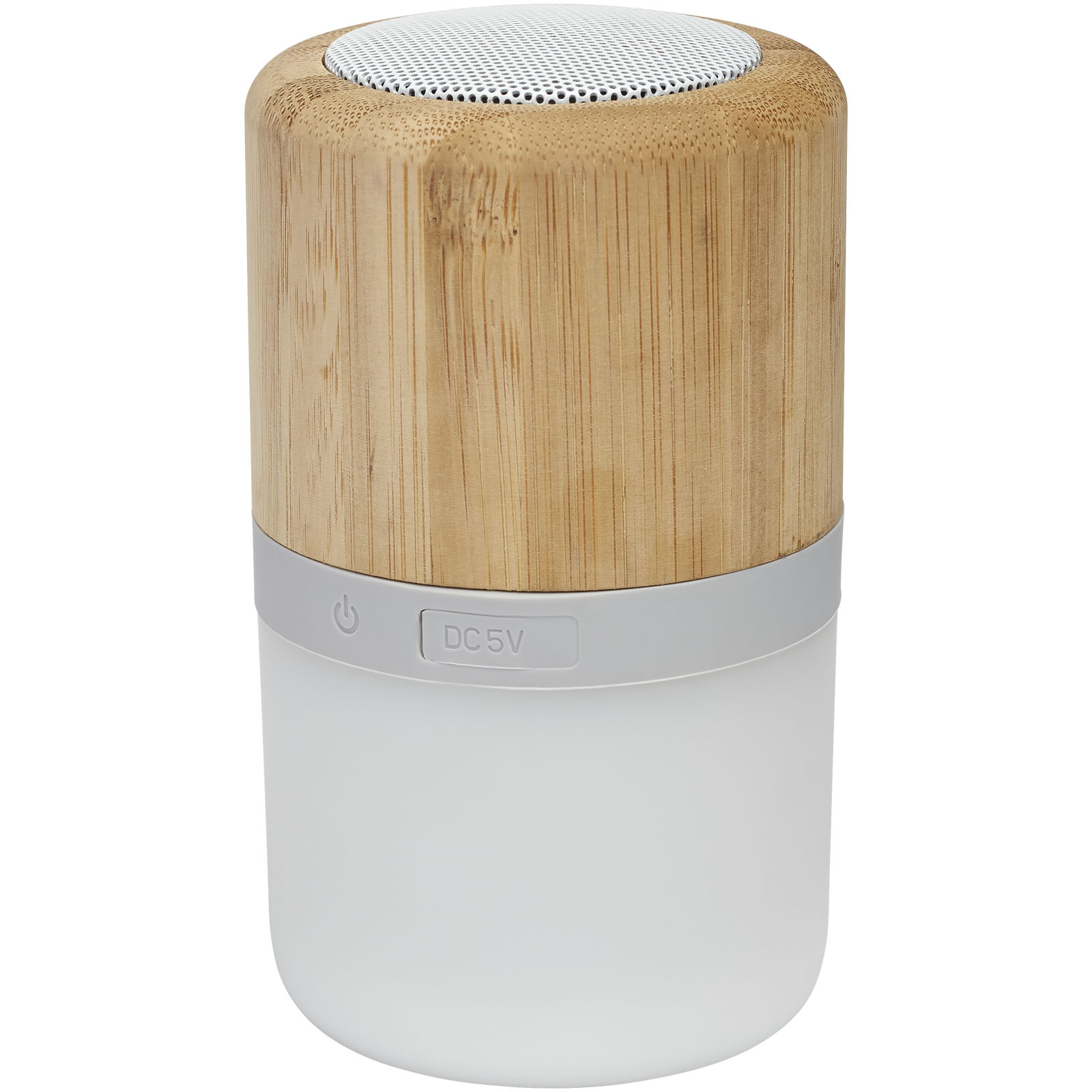 Enceintes publicitaires - Haut-parleur Bluetooth® Aurea en bambou avec lumière  - 0
