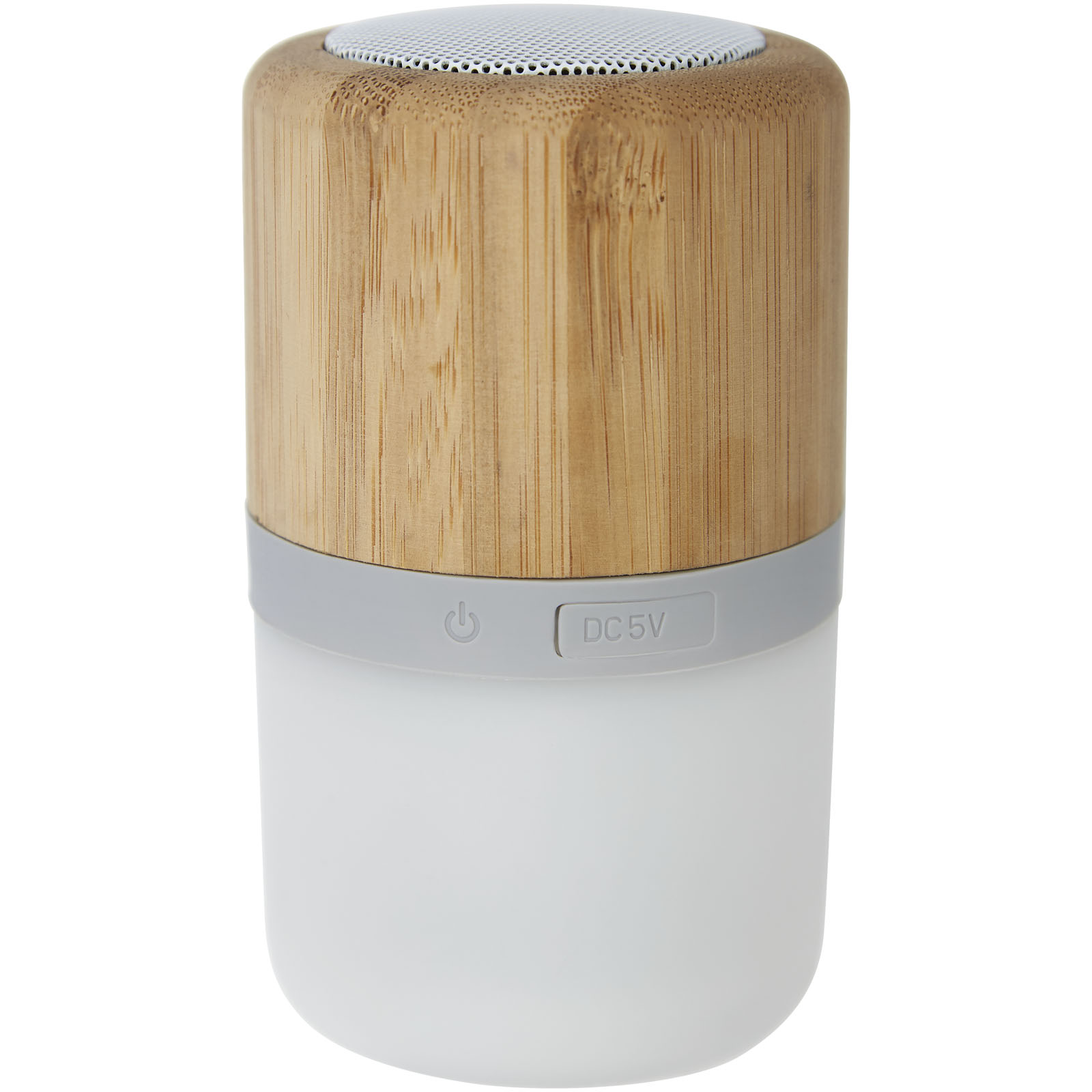 Enceintes publicitaires - Haut-parleur Bluetooth® Aurea en bambou avec lumière  - 3