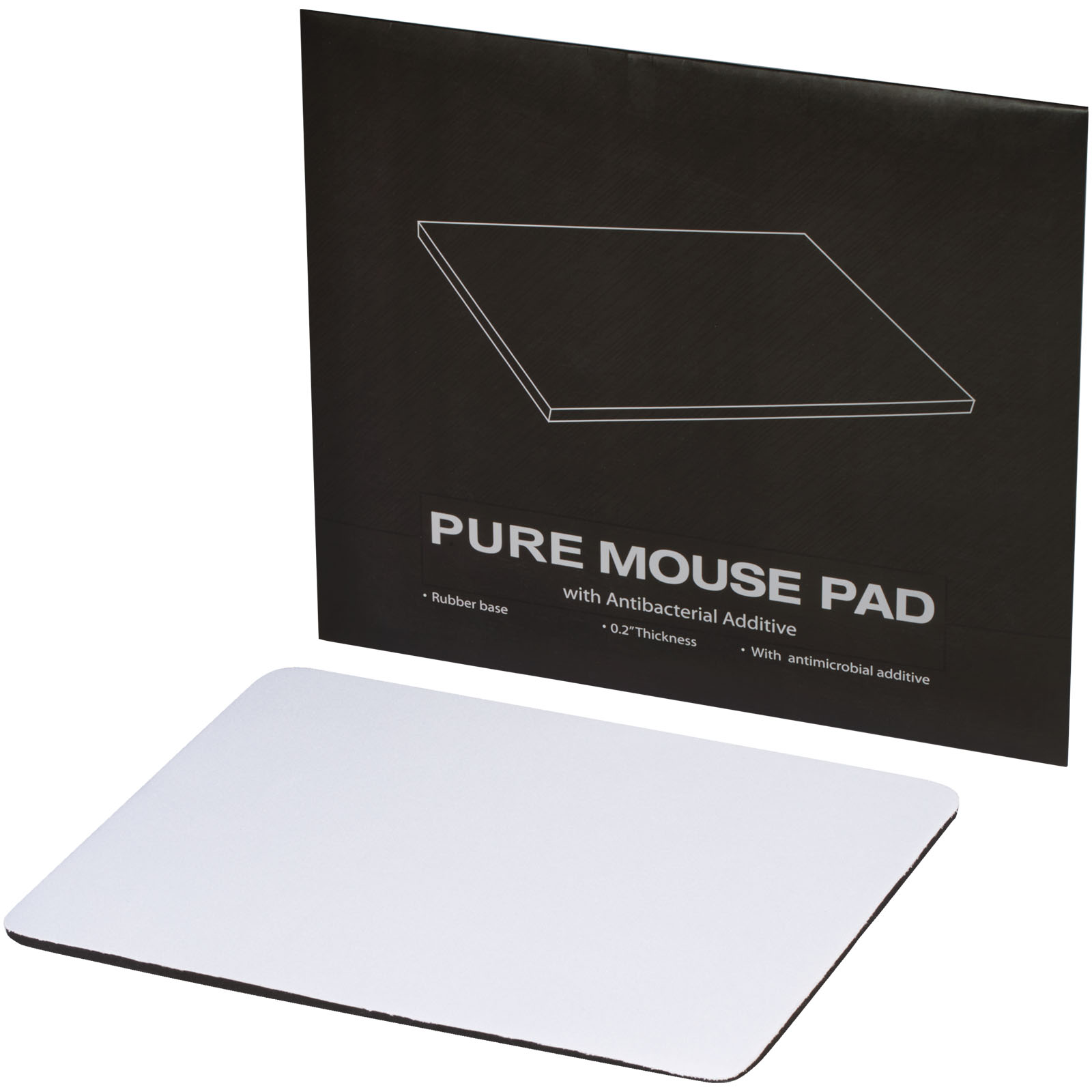 Accessoires pour ordinateur publicitaires - Tapis de souris Pure avec additif antibactérien - 4