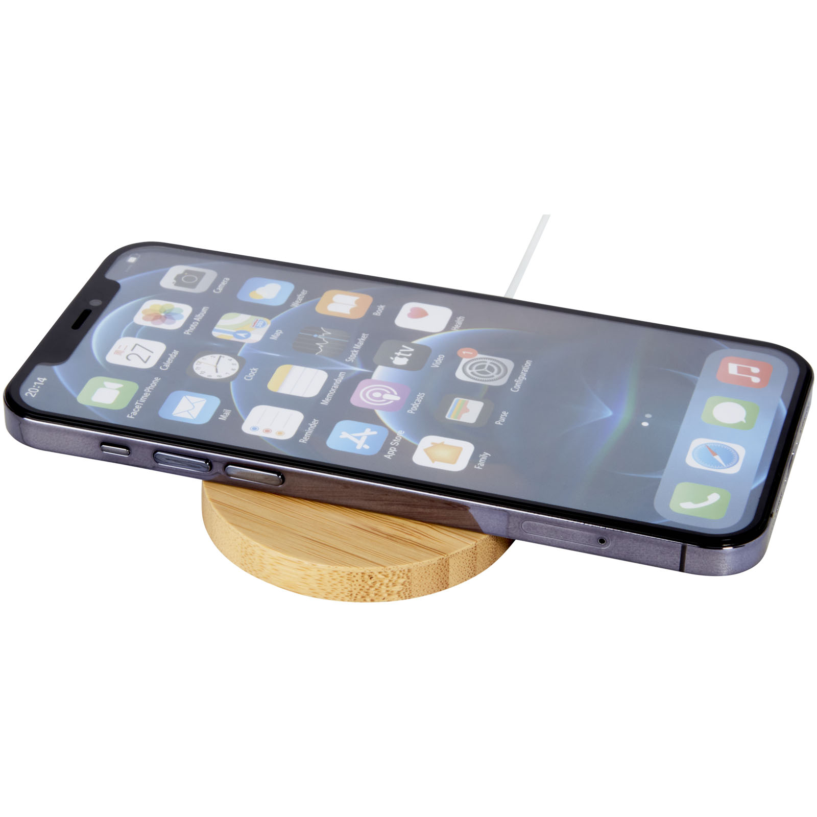 Advertising Wireless Charging - Atra 10W bamboo magnetic wireless charging pad - 3