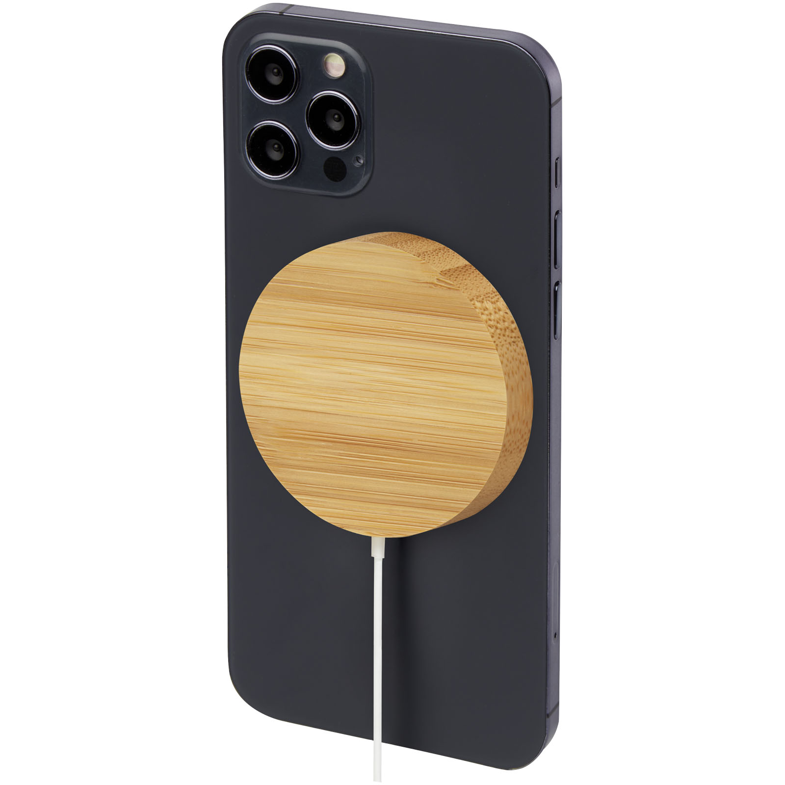 Advertising Wireless Charging - Atra 10W bamboo magnetic wireless charging pad - 5