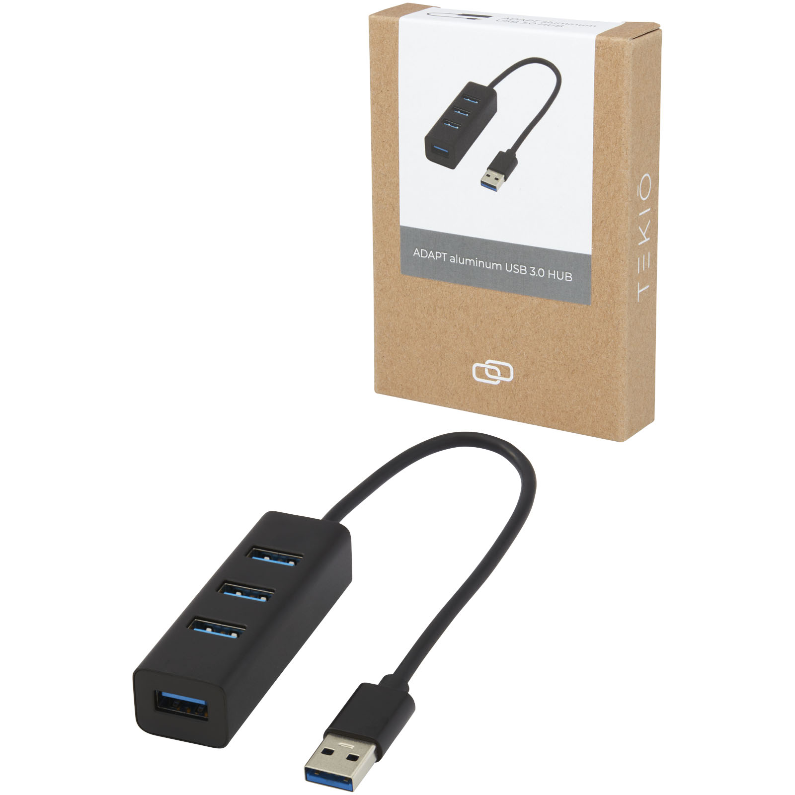 Hubs USB publicitaires - Hub USB 3.0 ADAPT en aluminium  - 5