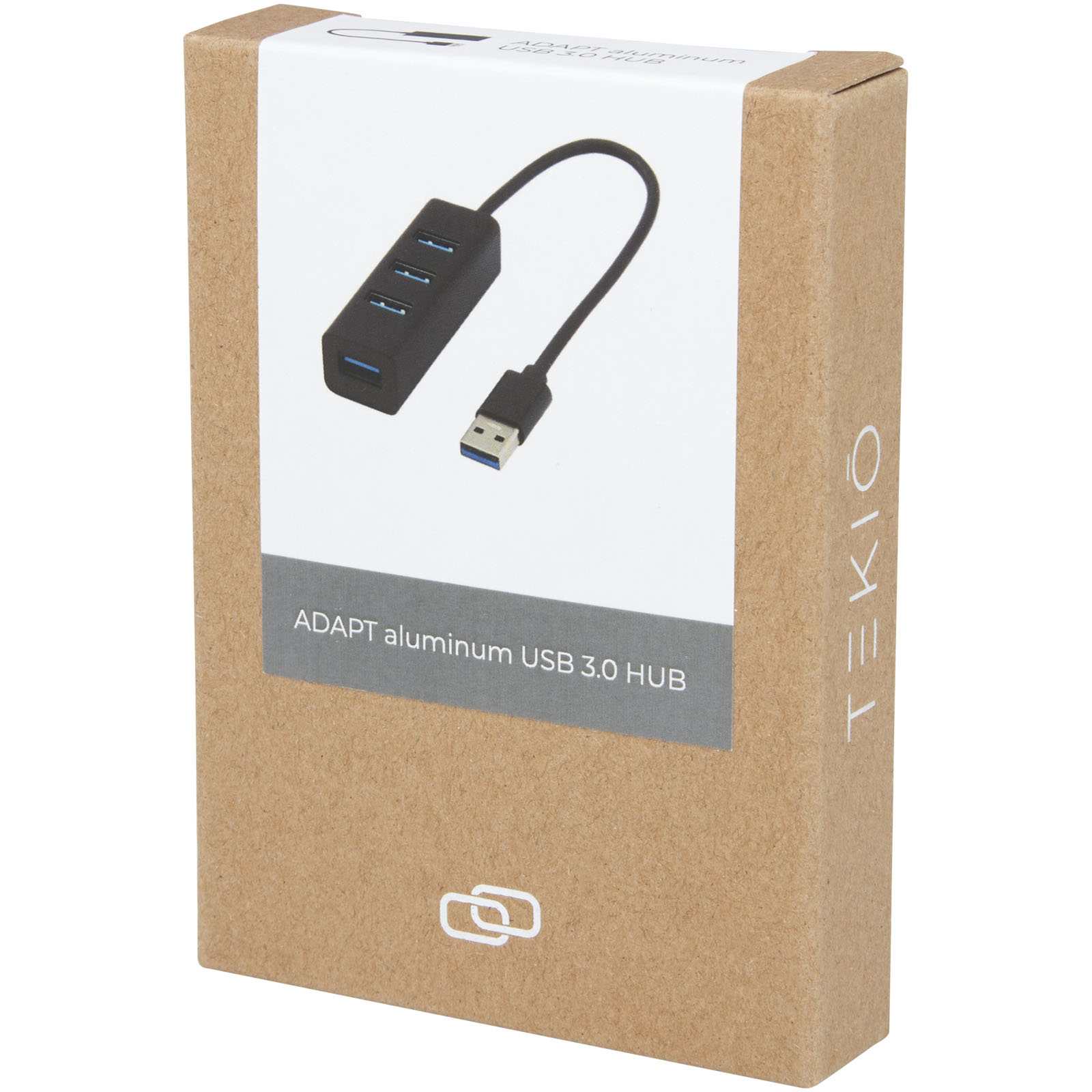 Hubs USB publicitaires - Hub USB 3.0 ADAPT en aluminium  - 1