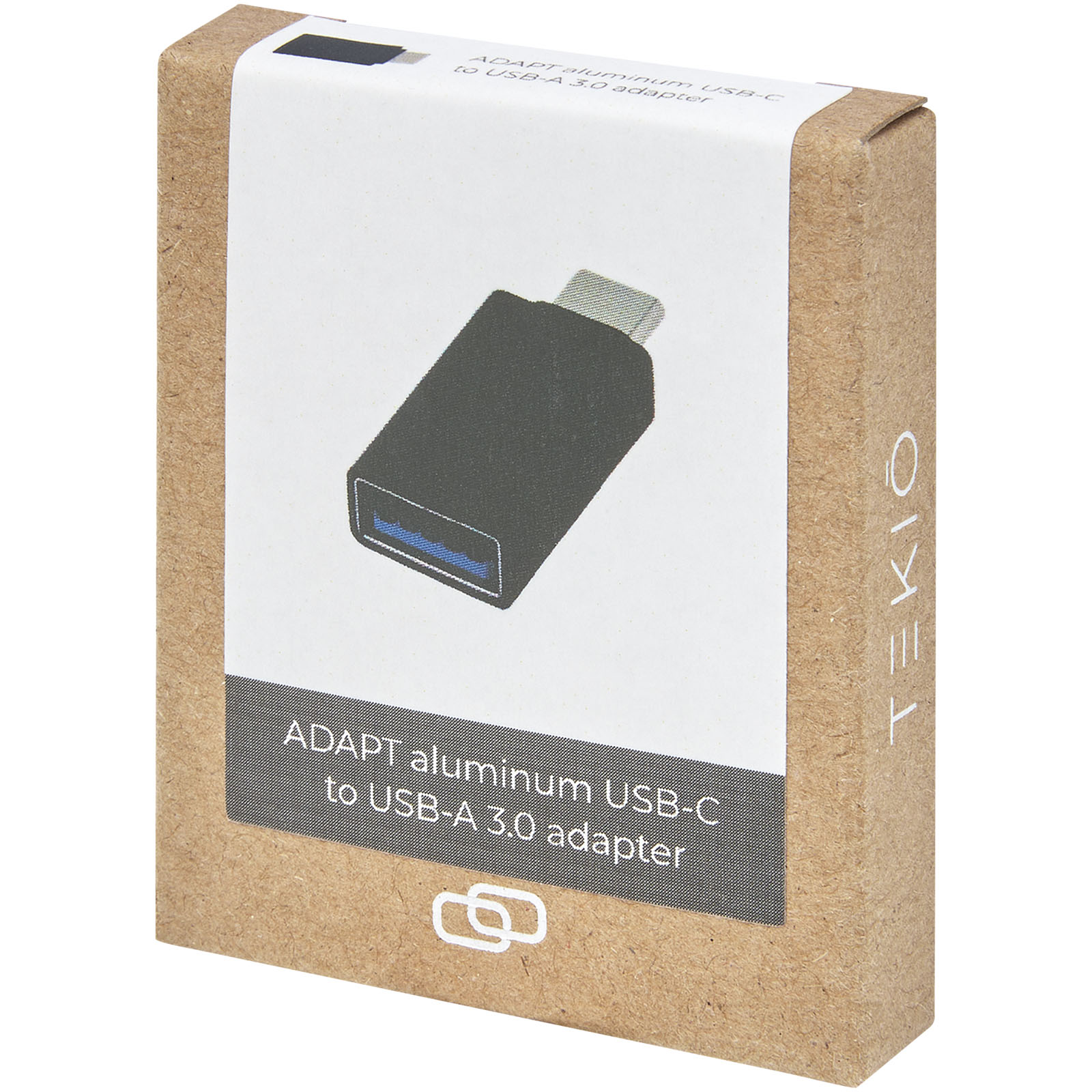 Accessoires pour ordinateur publicitaires - Adaptateur ADAPT en aluminium USB-C vers USB-A 3.0 - 1