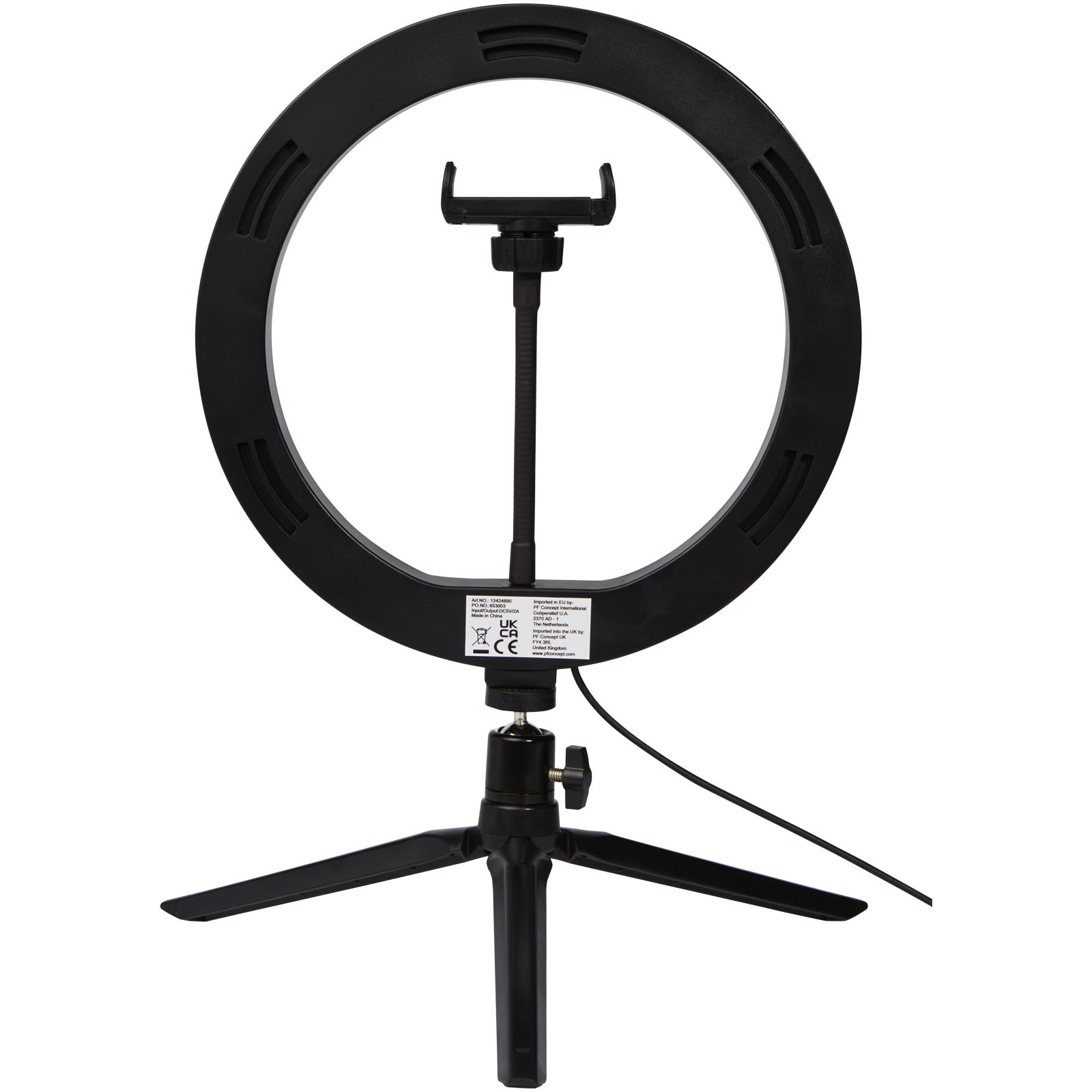 Advertising Telephone & Tablet Accessories - Studio ring light for selfies and vlogging with phone holder and tripod - 3