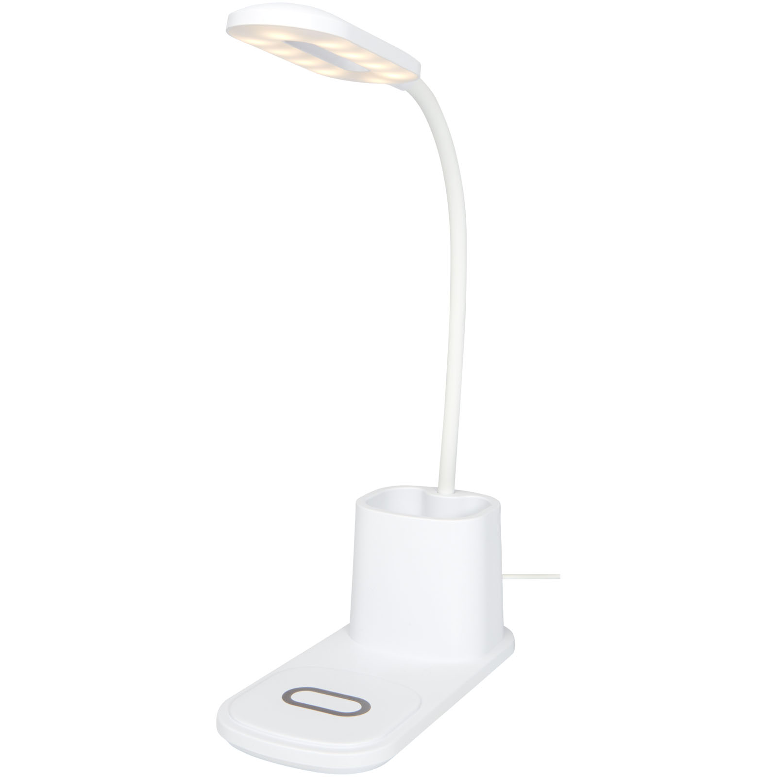 Chargeurs sans fil publicitaires - Lampe de bureau Bright et organiseur avec chargeur à induction - 0
