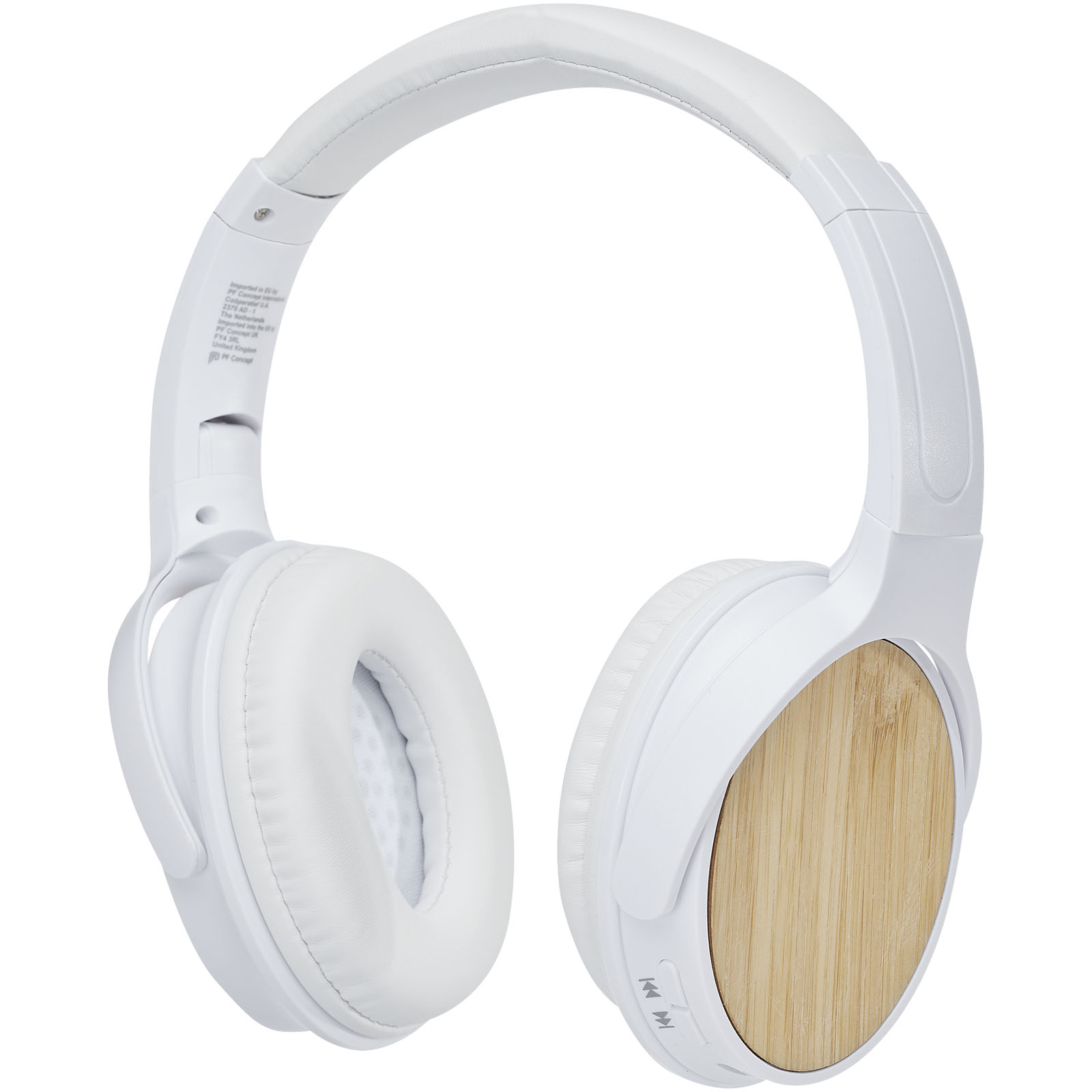 Advertising Headphones - Athos bamboo Bluetooth® headphones with microphone