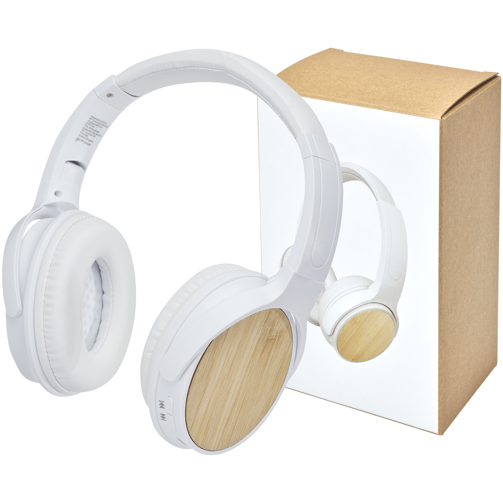 Advertising Headphones - Athos bamboo Bluetooth® headphones with microphone - 4