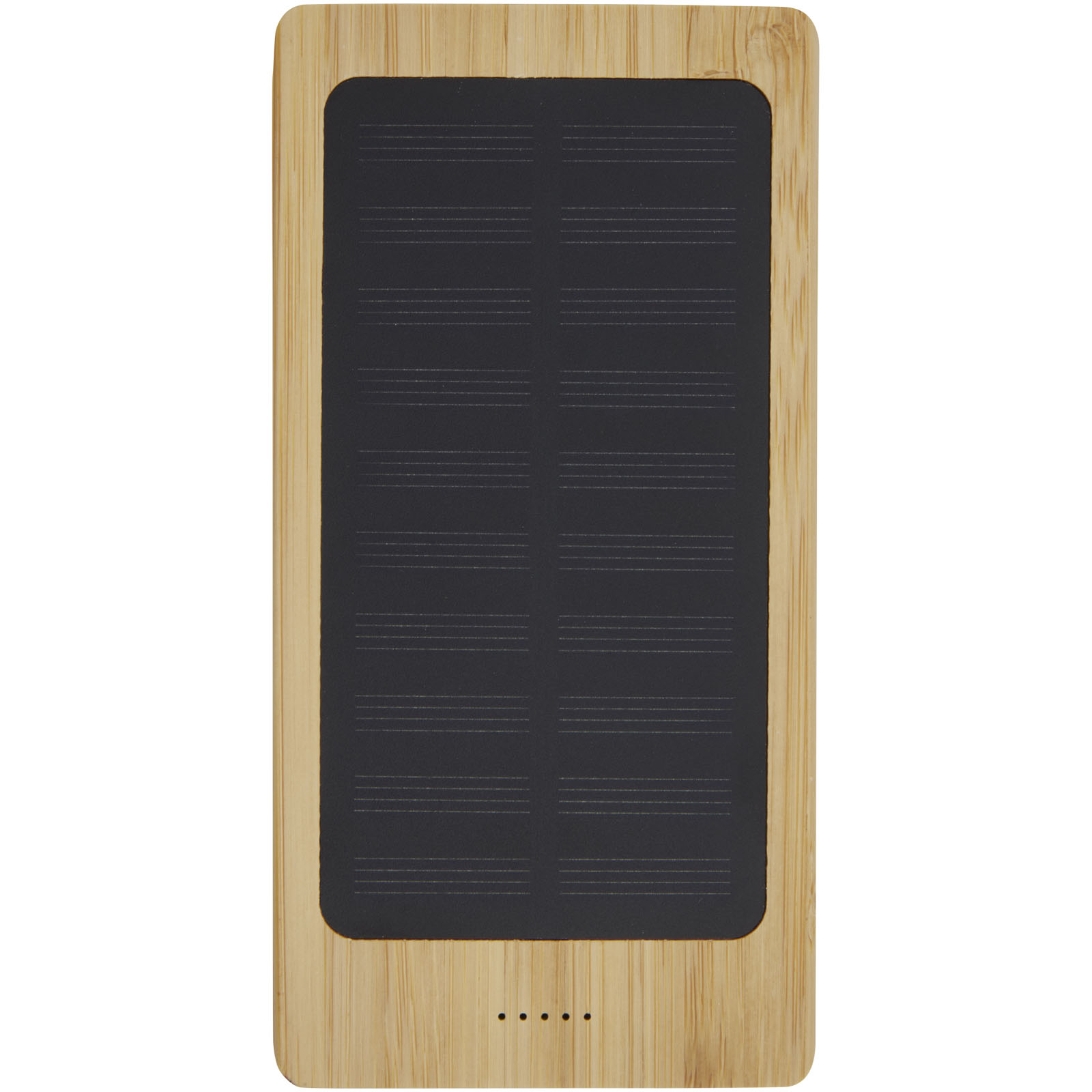 Batteries externes publicitaires - Batterie de secours solaire Alata de 8 000 mAh en bambou - 2