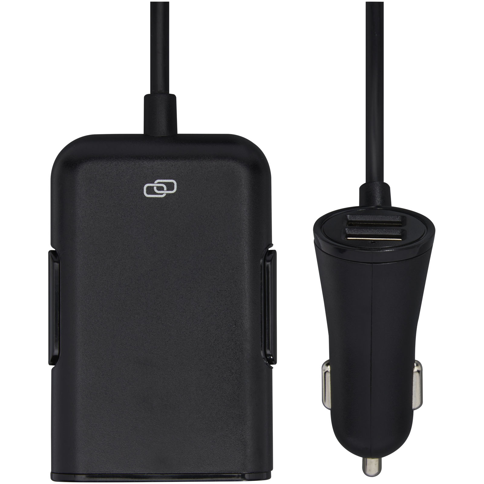 Advertising Chargers - Pilot dual car charger with QC 3.0 dual back seat extended charger - 2