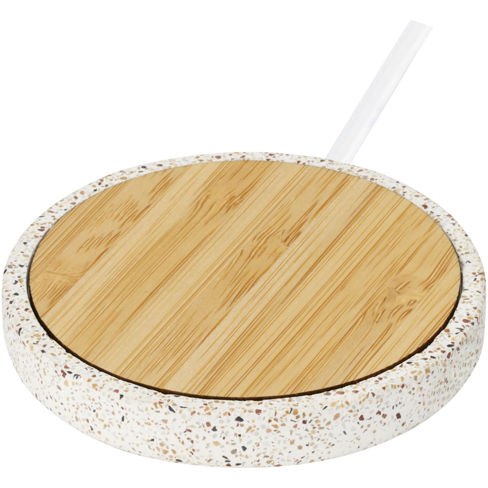 Advertising Wireless Charging - Terrazzo 10W wireless bamboo charging pad - 4