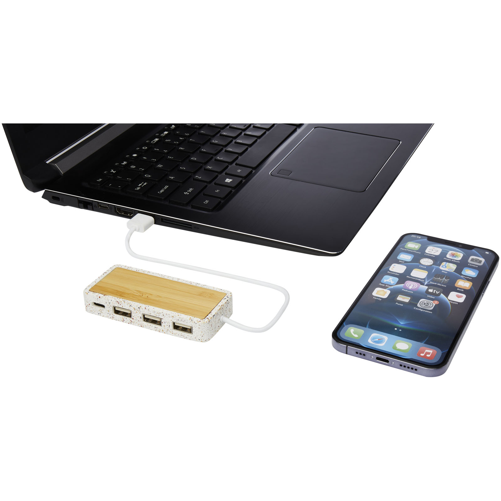 Advertising USB Hubs - Terrazzo USB 2.0 hub - 4