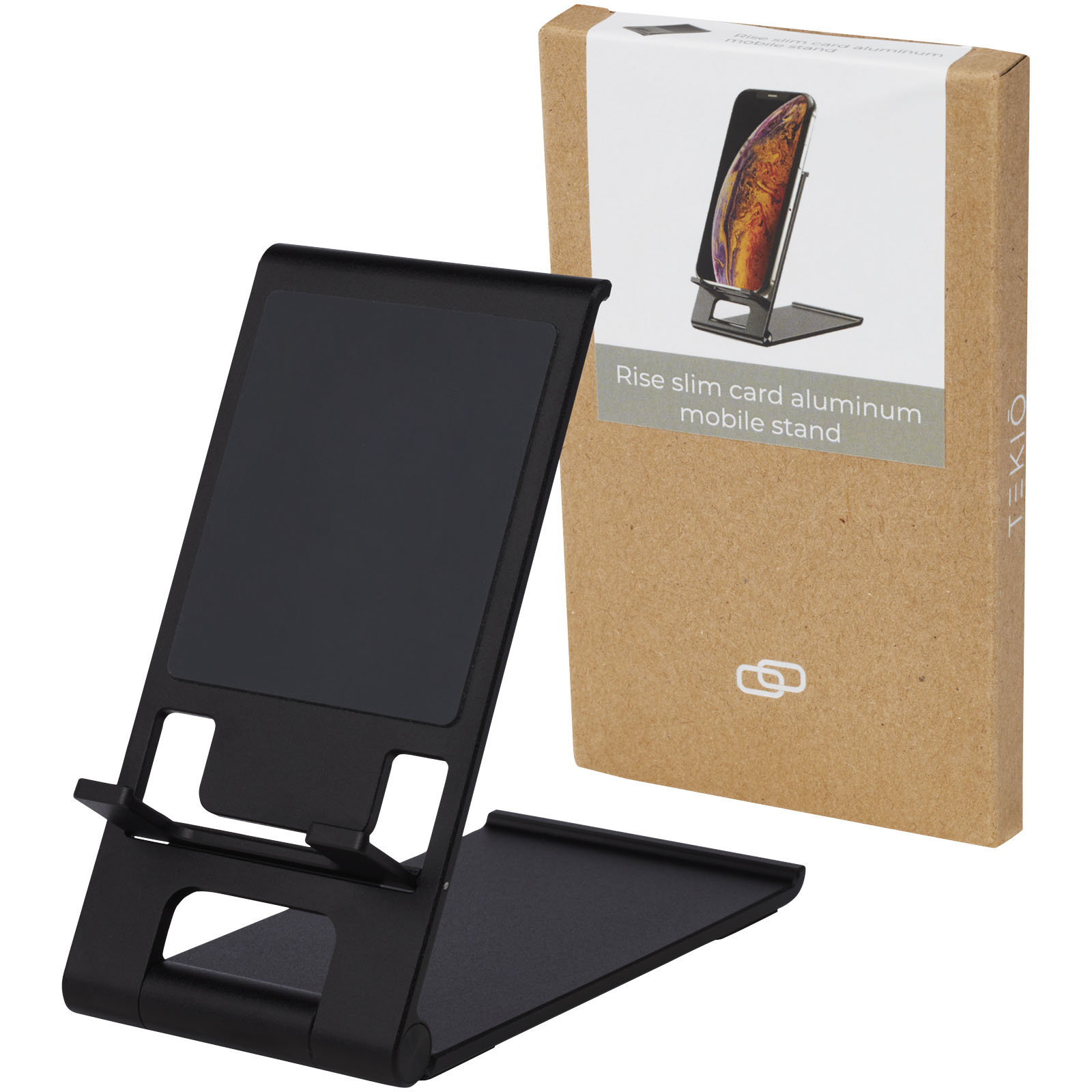 Accessoires pour téléphone et tablette publicitaires - Socle de téléphone mince en aluminium Rise - 5