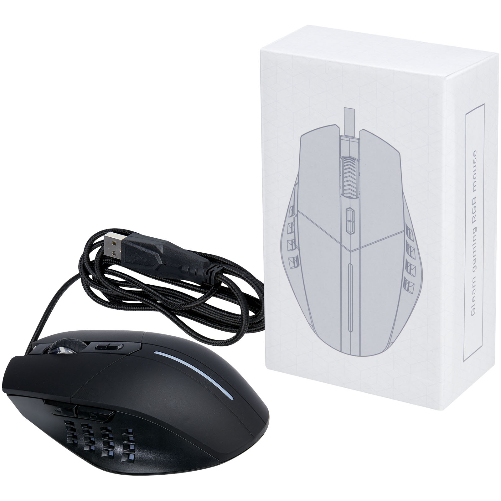 Accessoires pour ordinateur publicitaires - Souris gamer RGB Gleam - 3