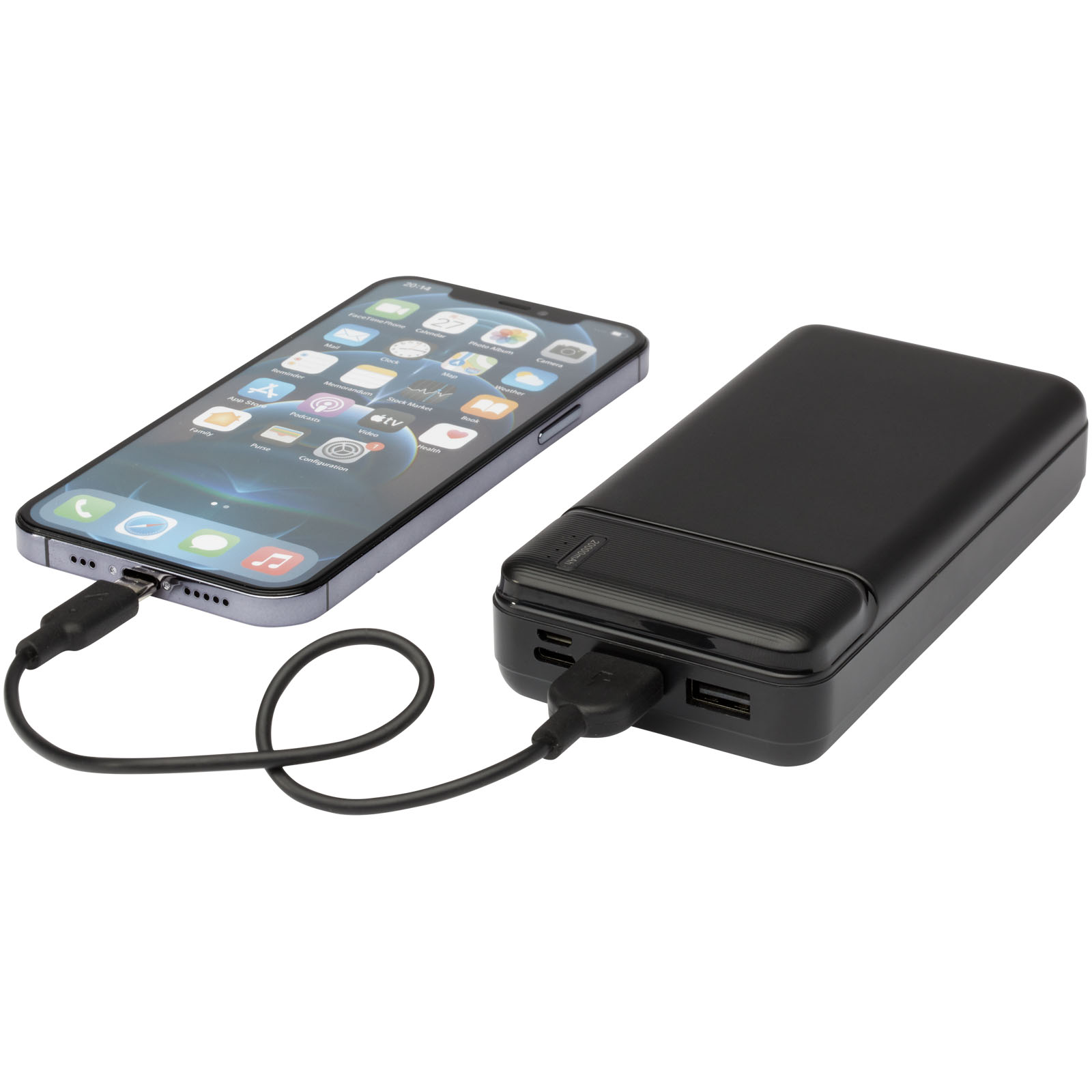 Advertising Powerbanks - Loop 20.000 mAh recycled plastic power bank  - 6