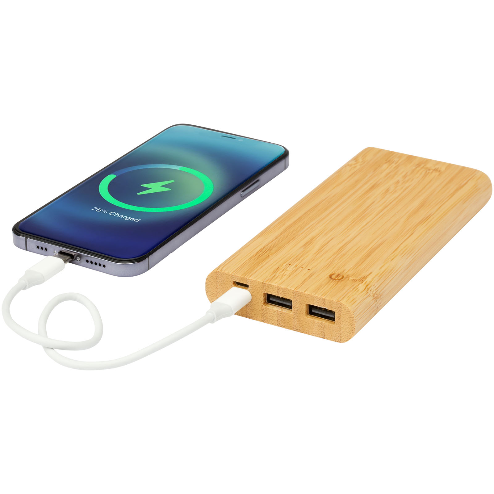 Advertising Powerbanks - Tulda 10.000 mAh bamboo power bank - 6