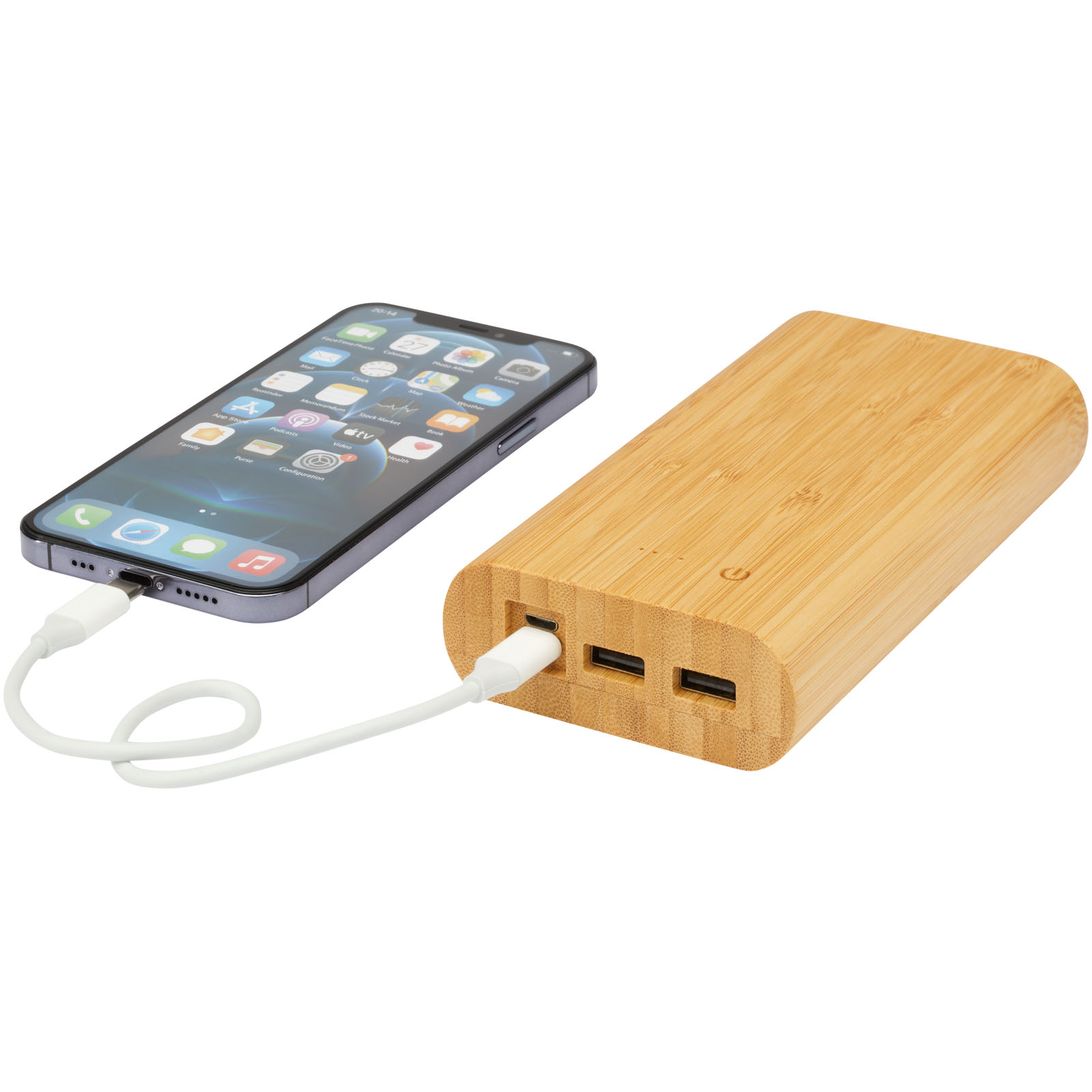 Advertising Powerbanks - Tulda 20.000 mAh bamboo power bank - 6