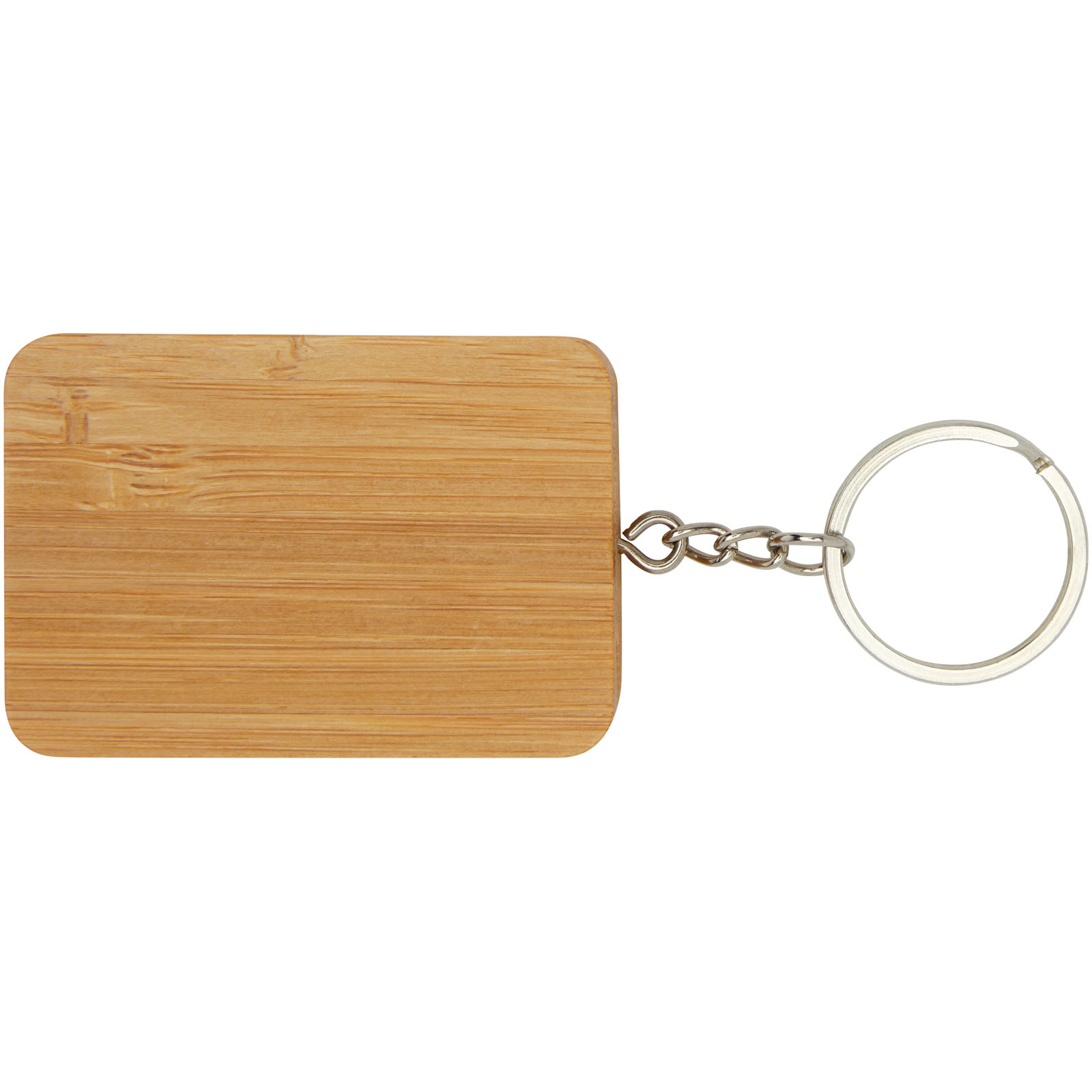 Advertising Cables - Reel 6-in-1 retractable bamboo key ring charging cable - 2