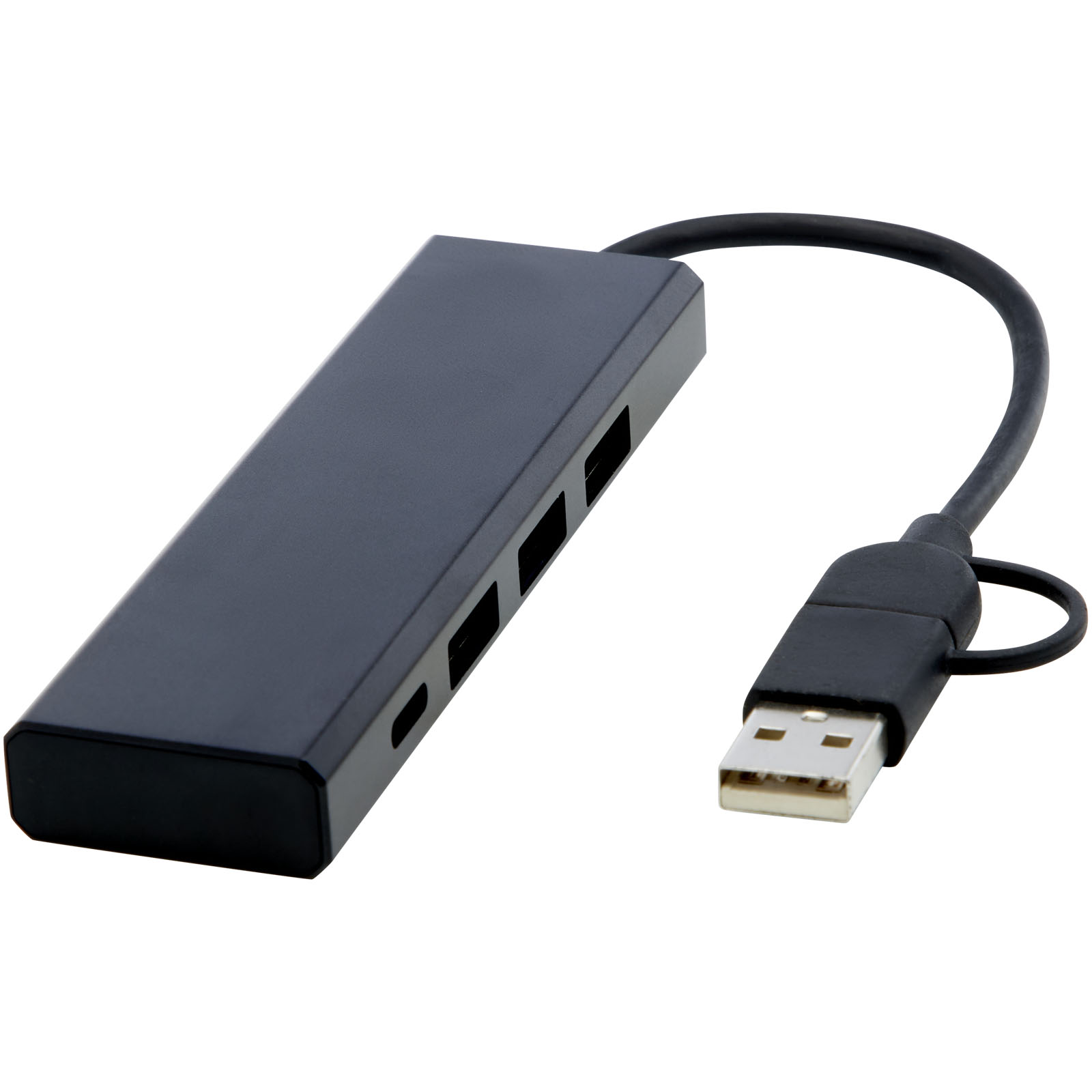 Advertising USB Hubs - Rise RCS recycled aluminium USB 2.0 hub - 0