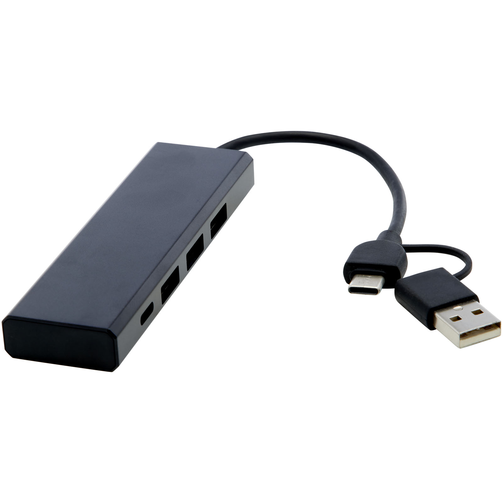 Advertising USB Hubs - Rise RCS recycled aluminium USB 2.0 hub - 5