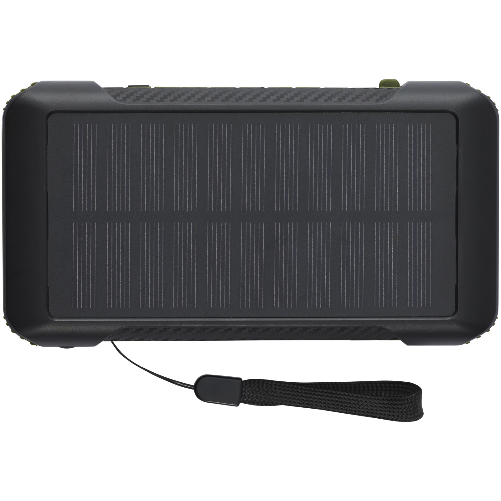 Advertising Powerbanks - Soldy 10.000 mAh RCS recycled plastic solar dynamo power bank  - 2