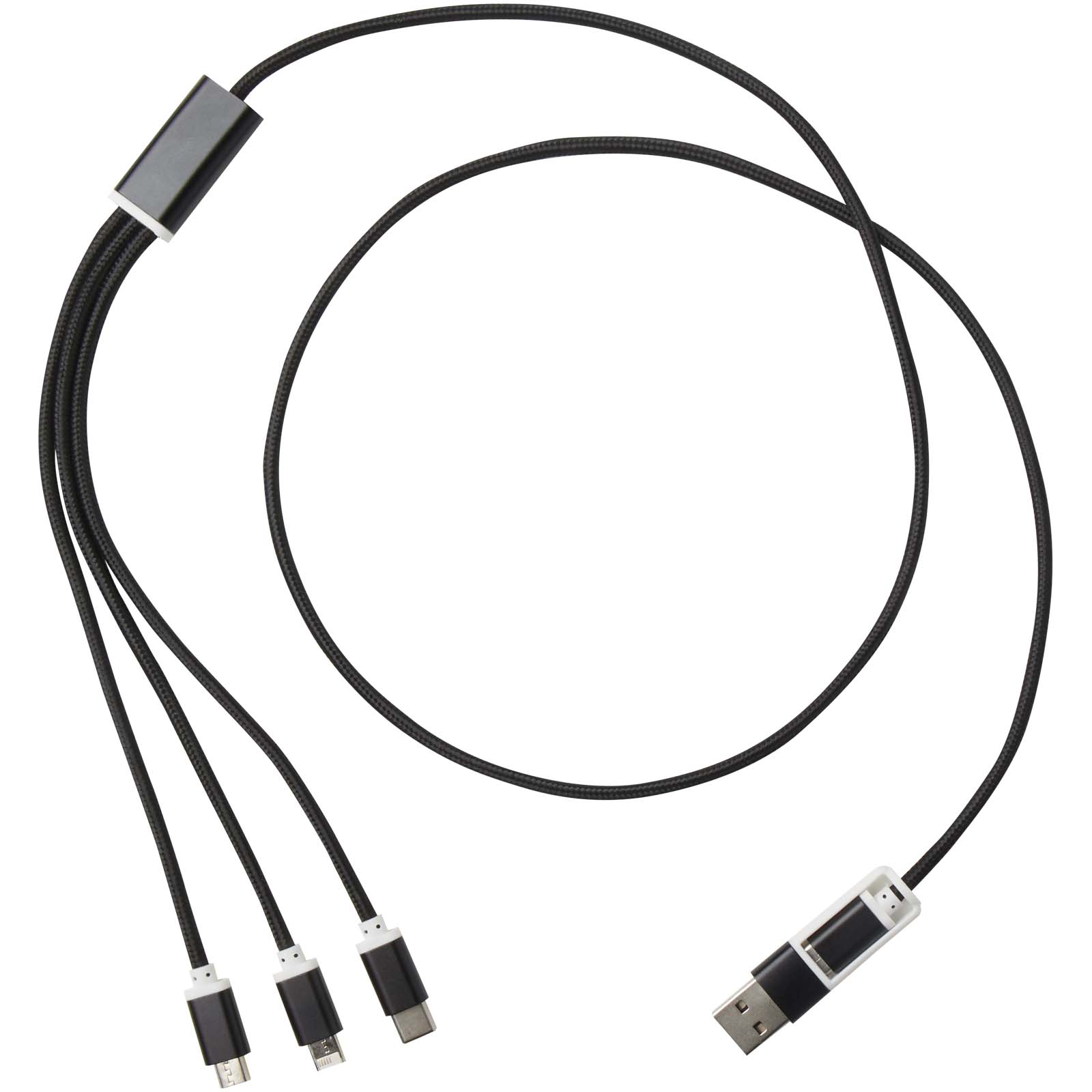 Câbles publicitaires - Câble de charge 5-1 Versatile en aluminium recyclé - 1