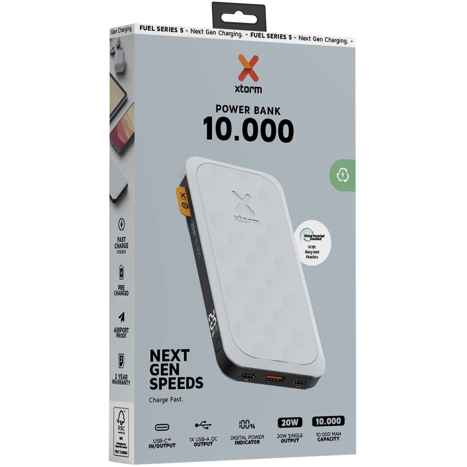 Advertising Powerbanks - Xtorm FS510 Fuel Series 10.000 mAh 20W power bank - 1